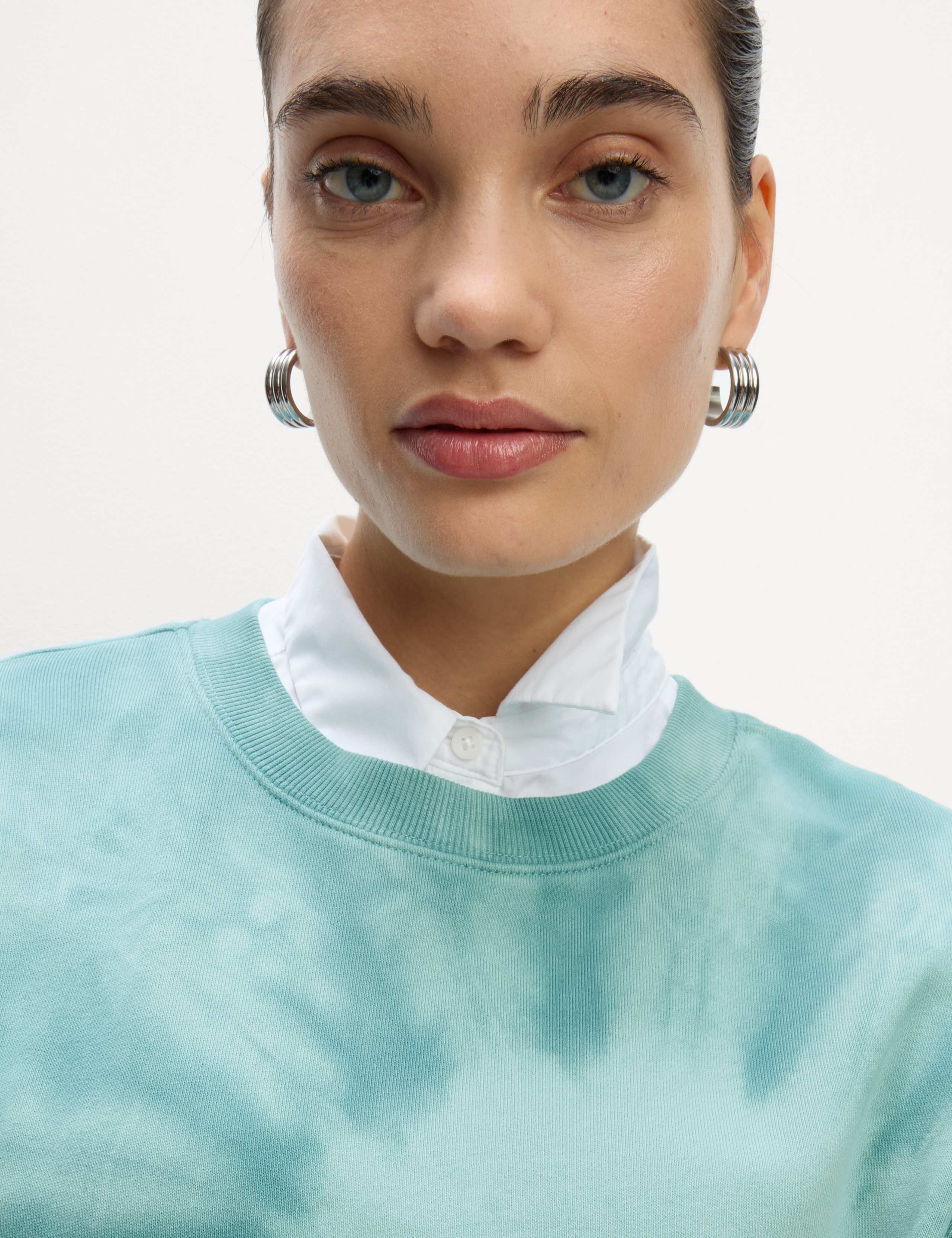 Pure Cotton Ombre Cropped Sweat-shirt 1 of 5