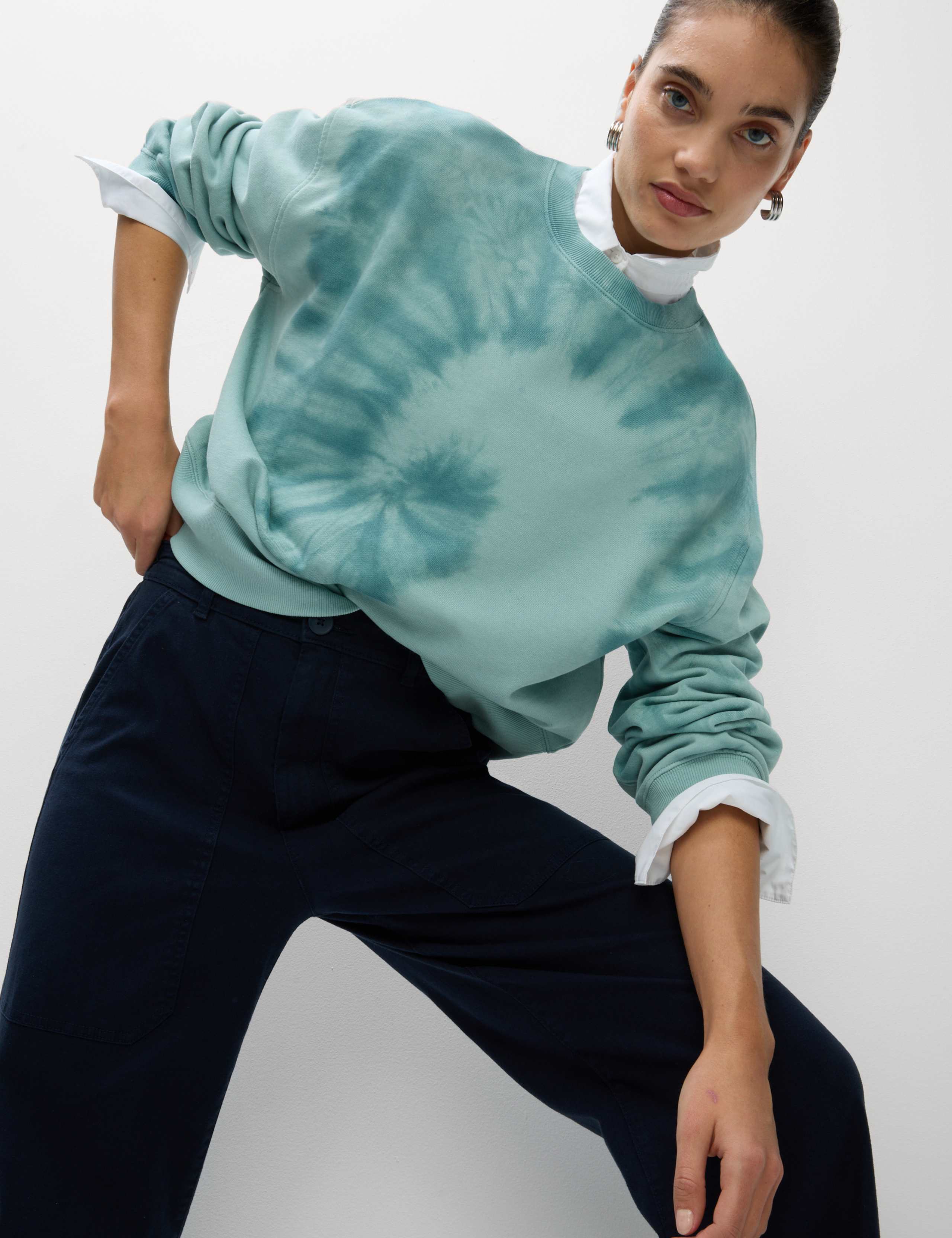 Pure Cotton Ombre Cropped Sweat-shirt 5 of 5