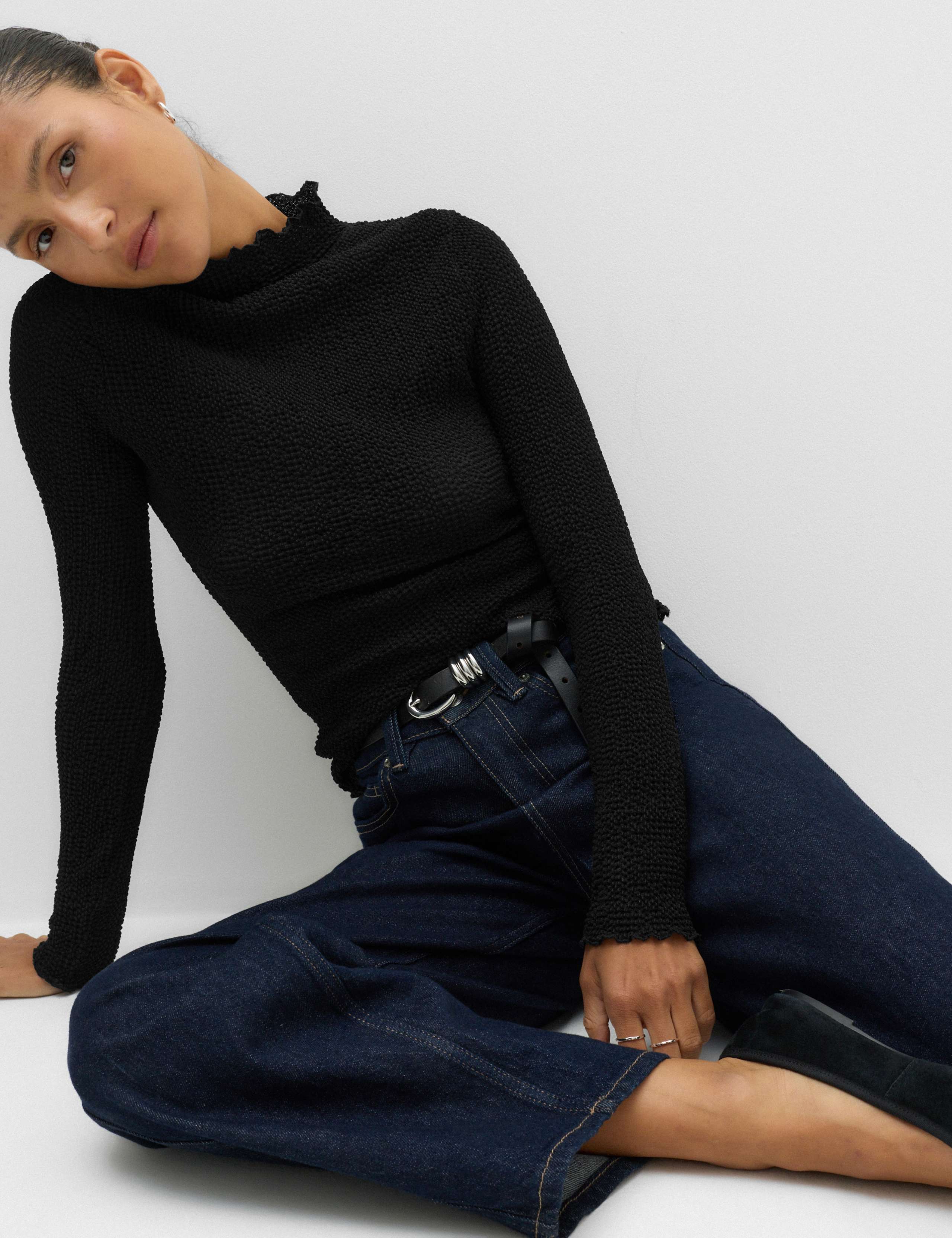 Textured High Neck Top 6 of 6