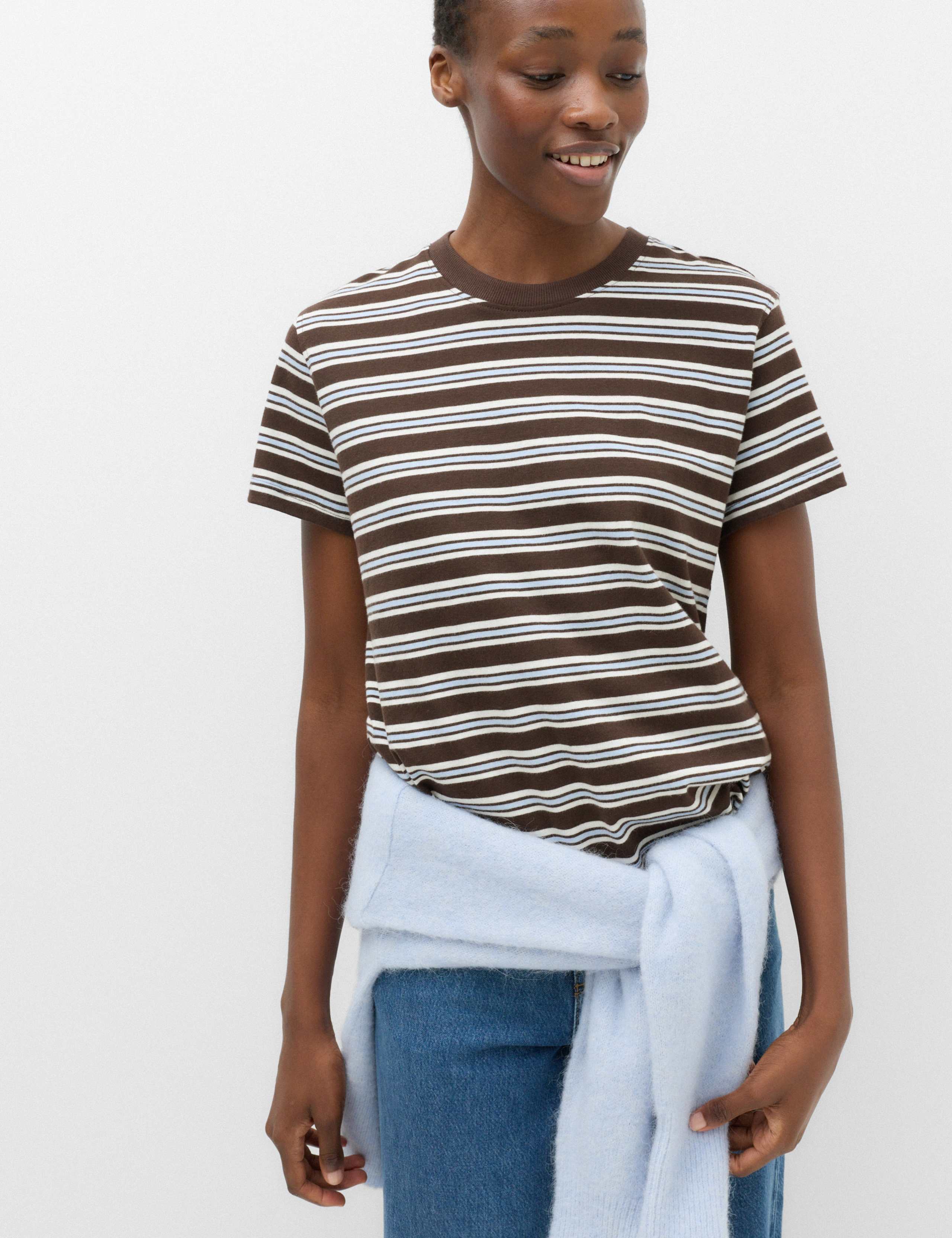 Pure Cotton Striped T-Shirt 1 of 5