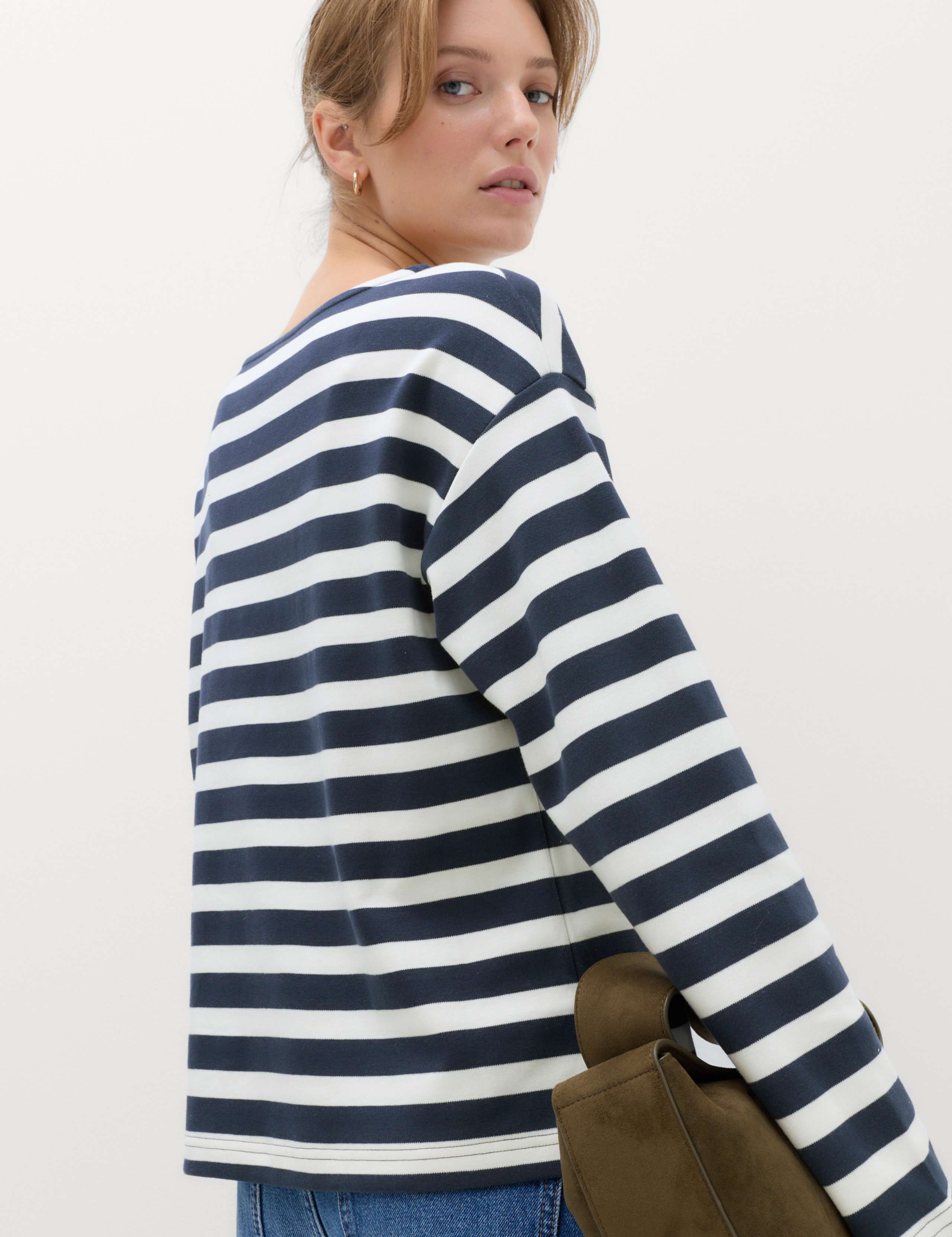 Pure Cotton Striped Crew Neck T-Shirt 5 of 6