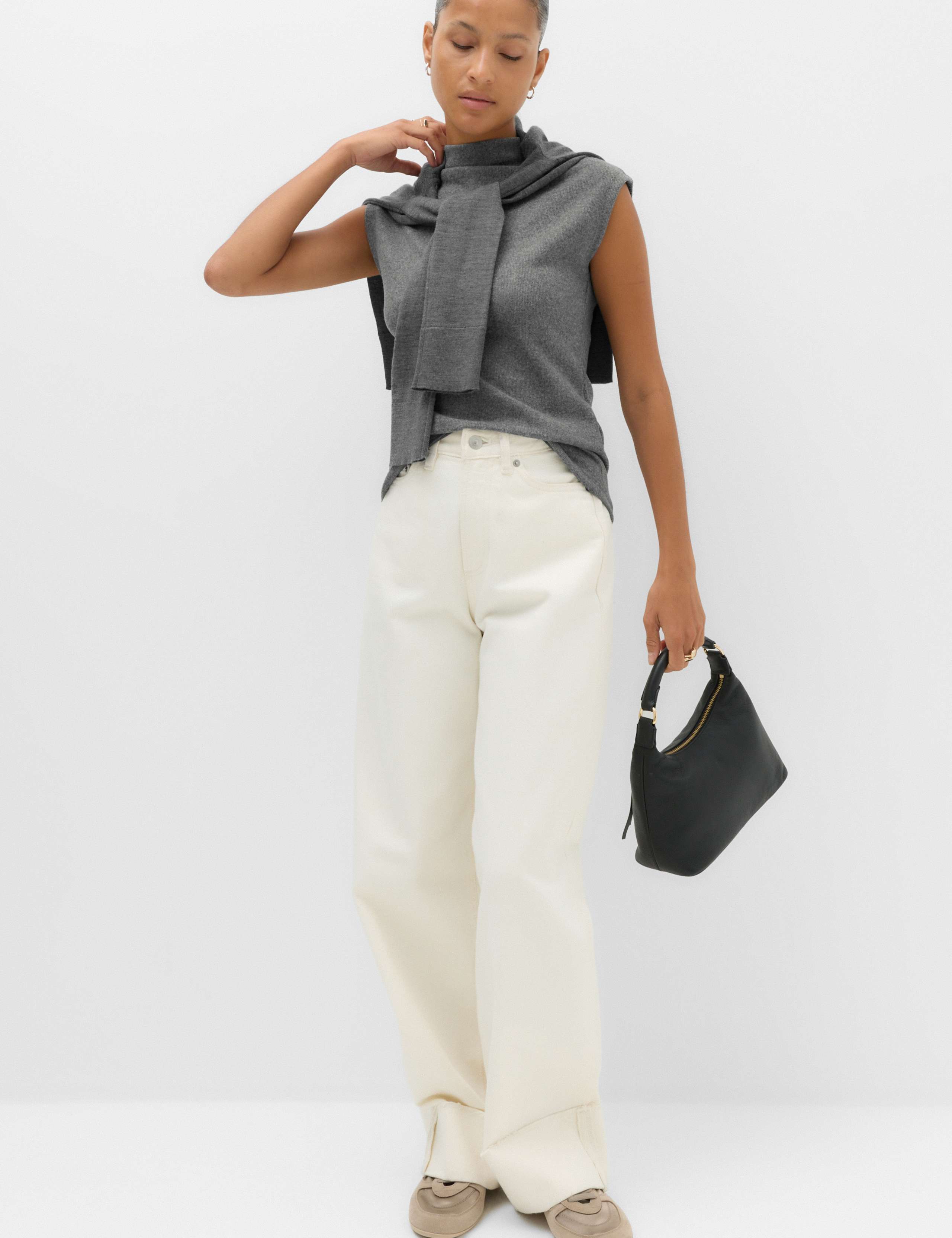 Textured Funnel Neck Cosy Vest 5 of 6