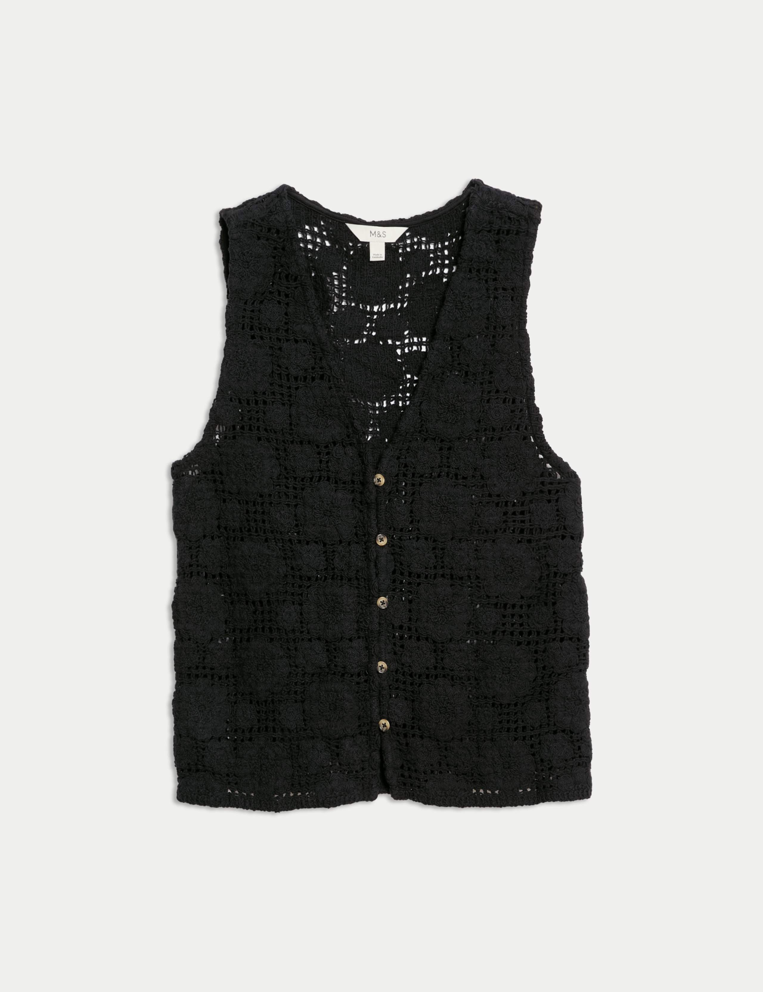 Pure Cotton Textured Vest 2 of 7