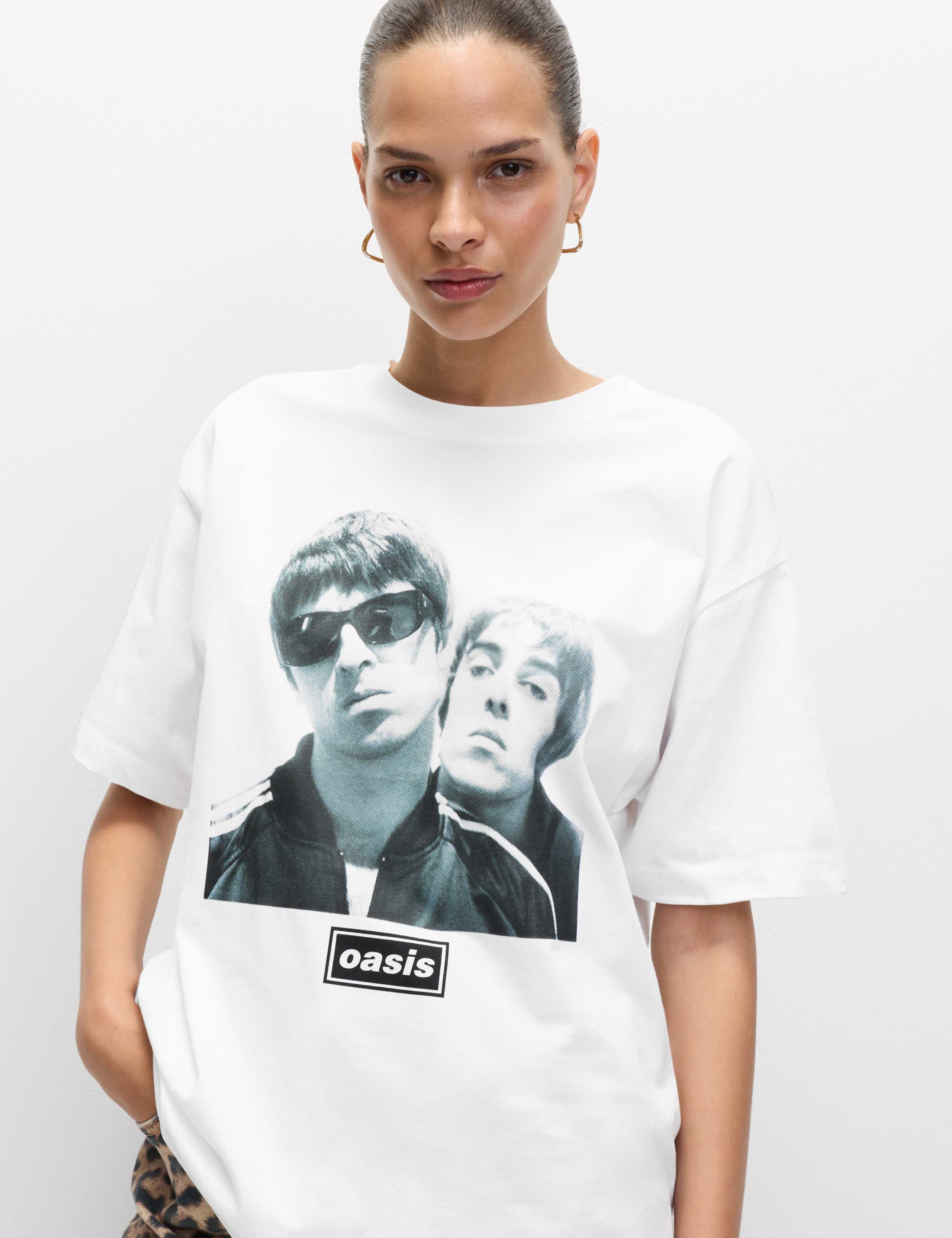 Pure Cotton Oasis Graphic Oversized T-Shirt 3 of 4