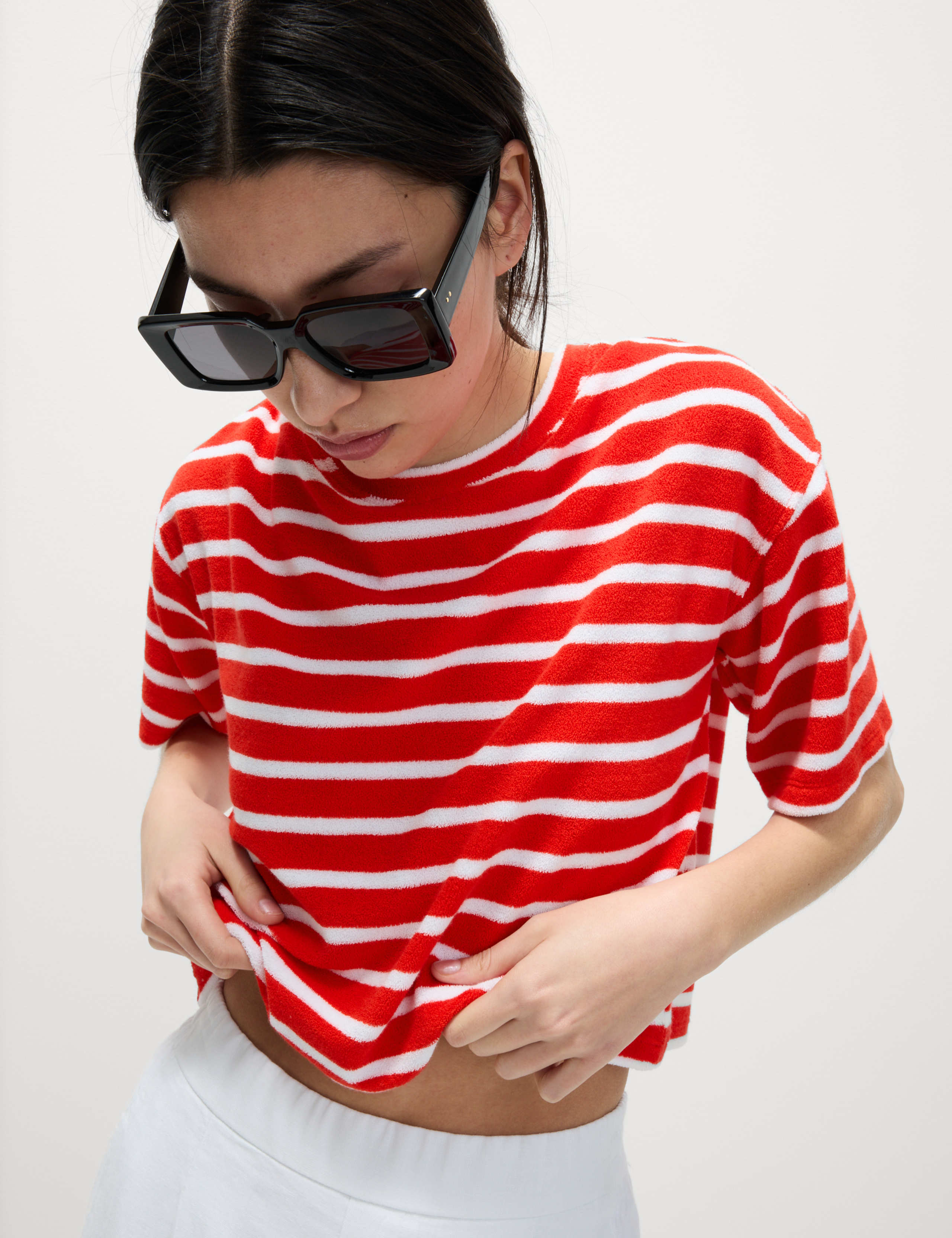 Cotton Rich Striped Towelling Top 5 of 5