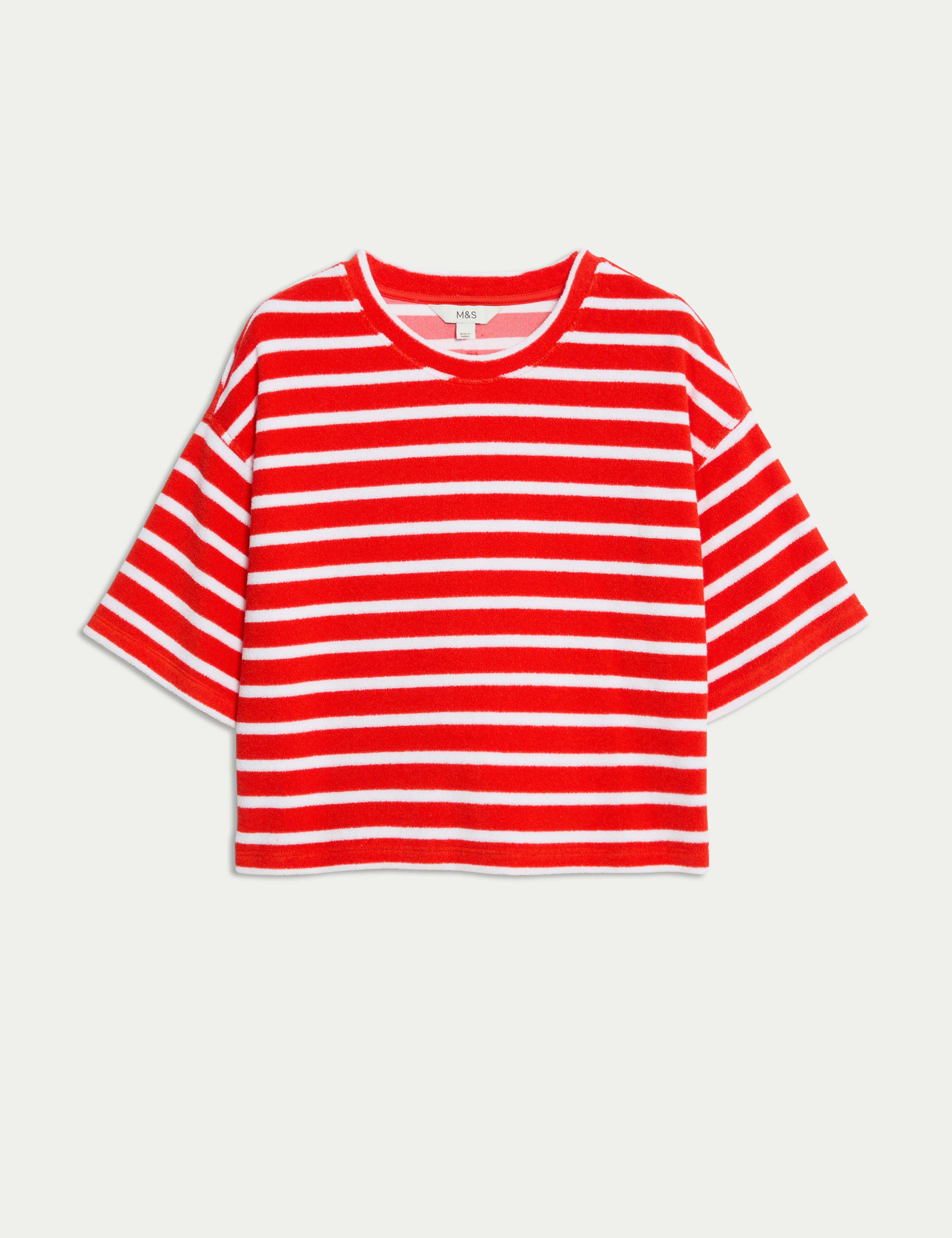 Cotton Rich Striped Towelling Top 2 of 5
