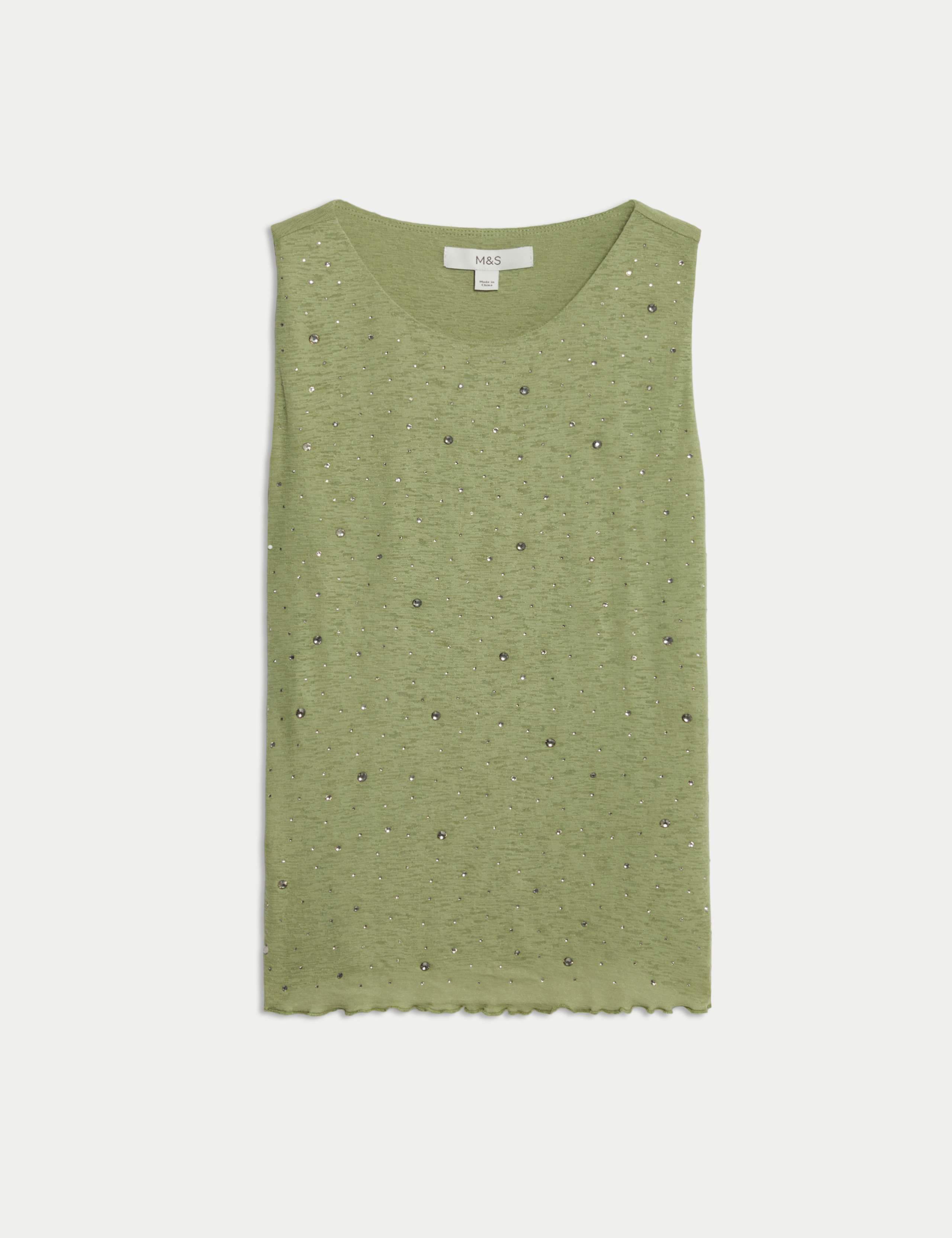 Embellished Crew Neck Vest Top 2 of 7