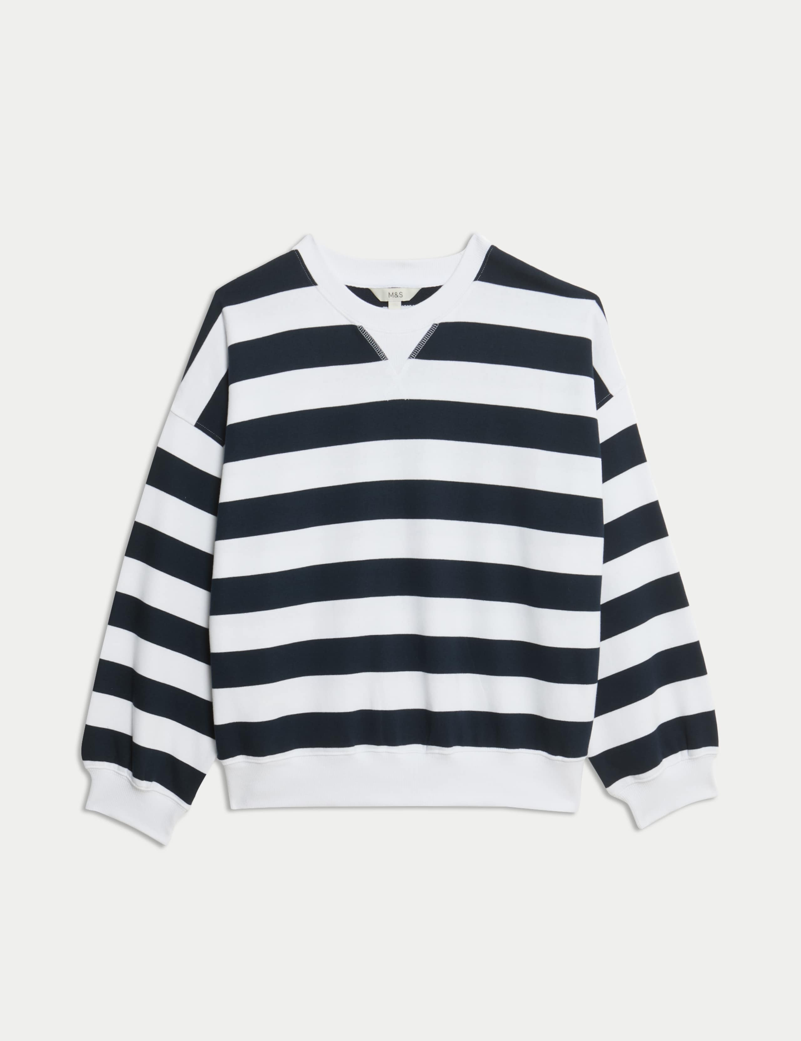 Pure Cotton Striped Crew Neck Sweatshirt 2 of 5