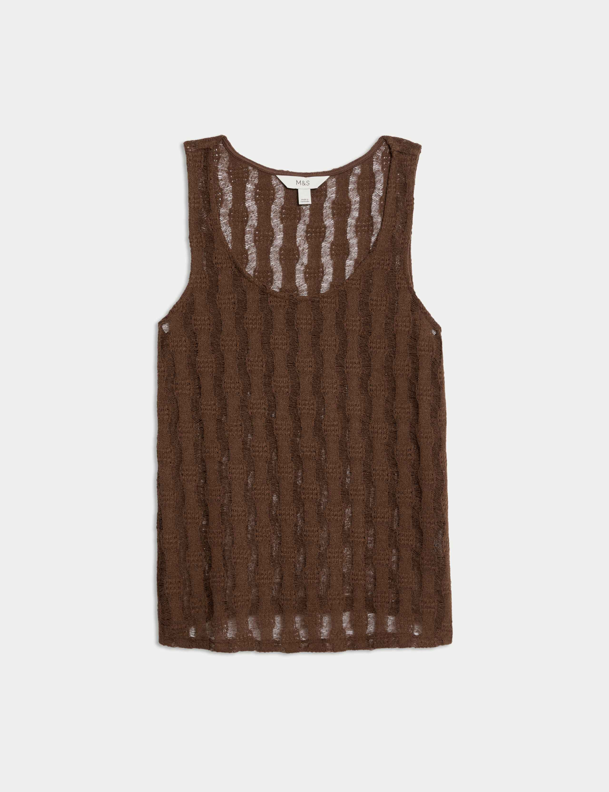Textured Scoop Neck Vest 2 of 5