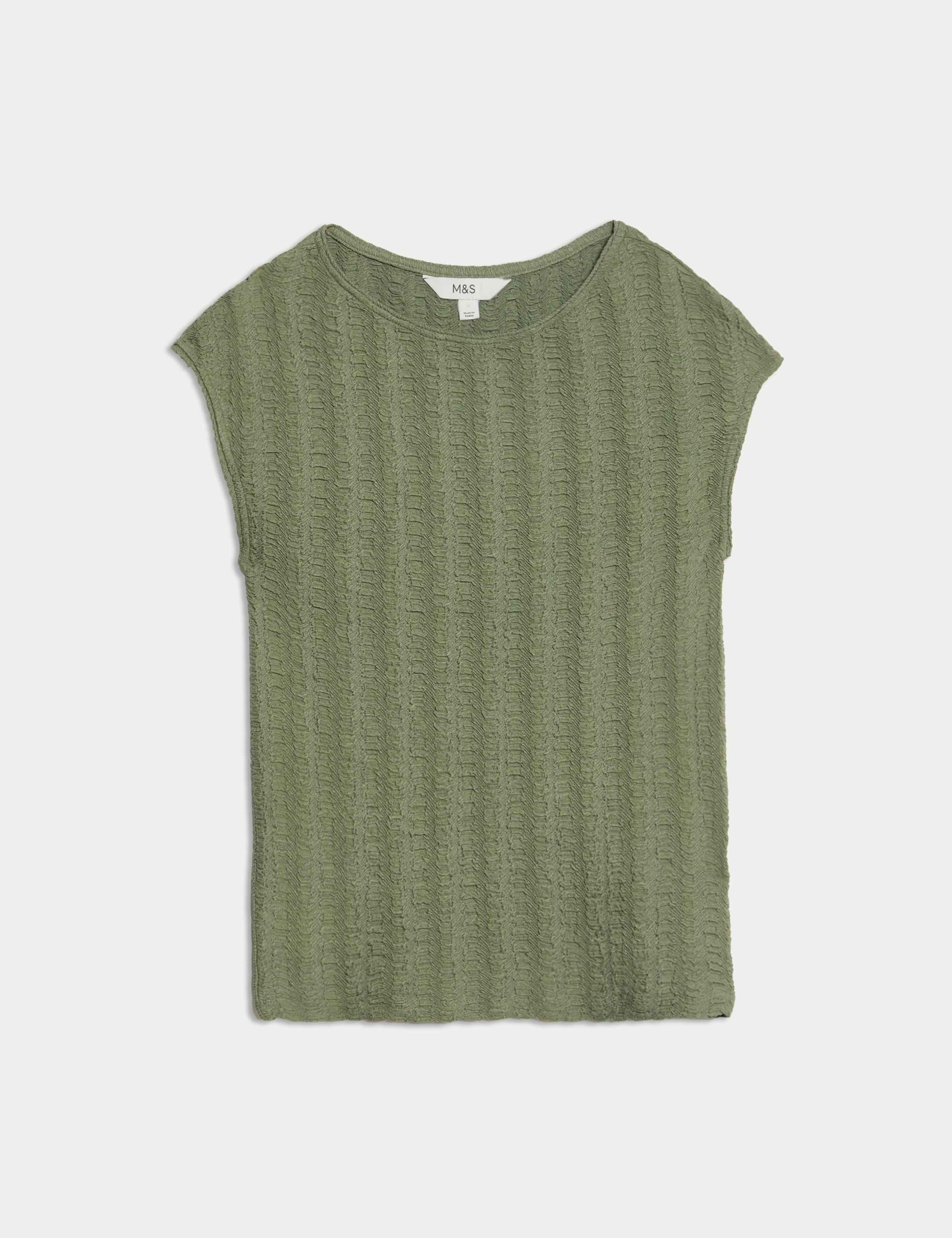 Short Sleeve Textured Top 2 of 6