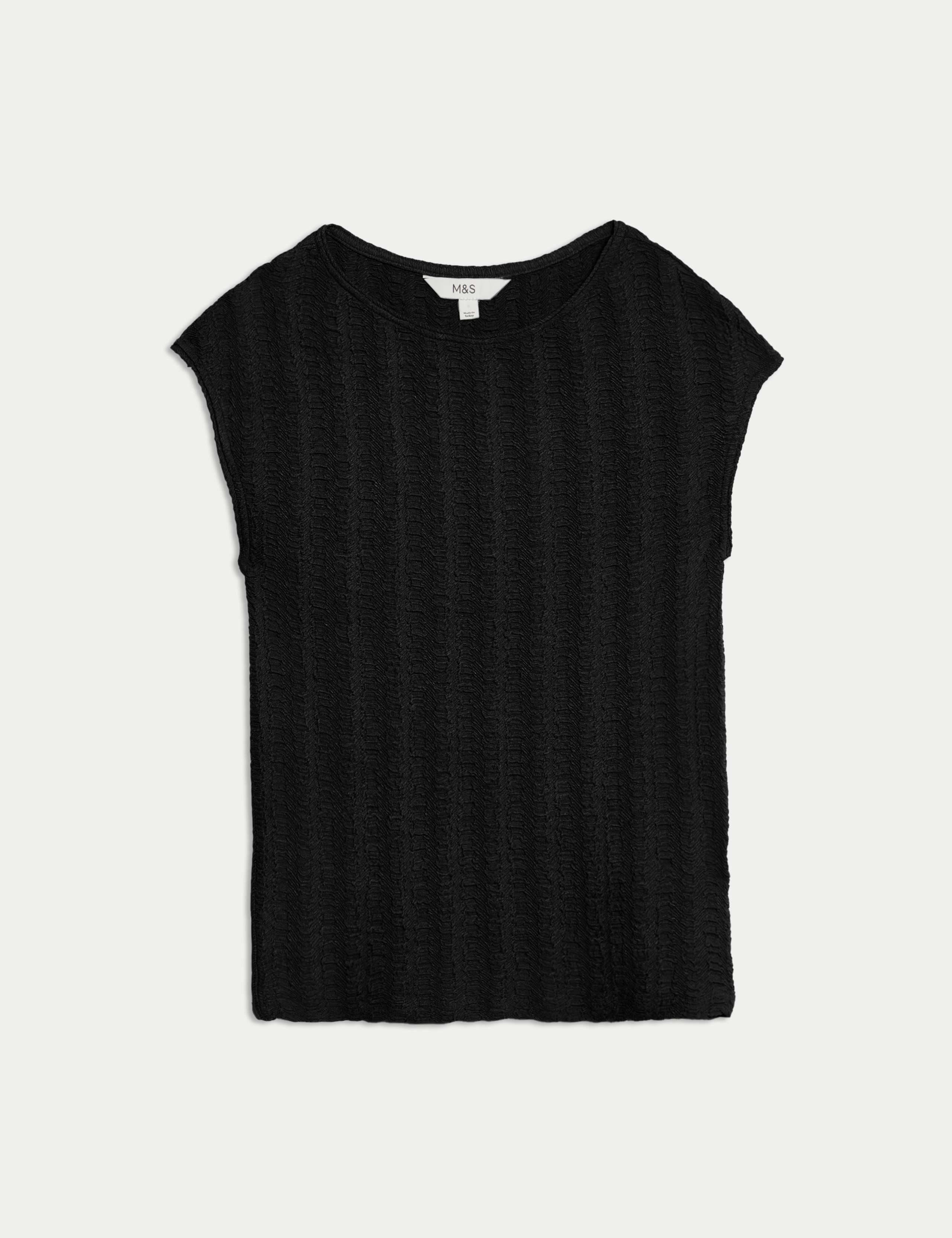 Short Sleeve Textured Top 2 of 5