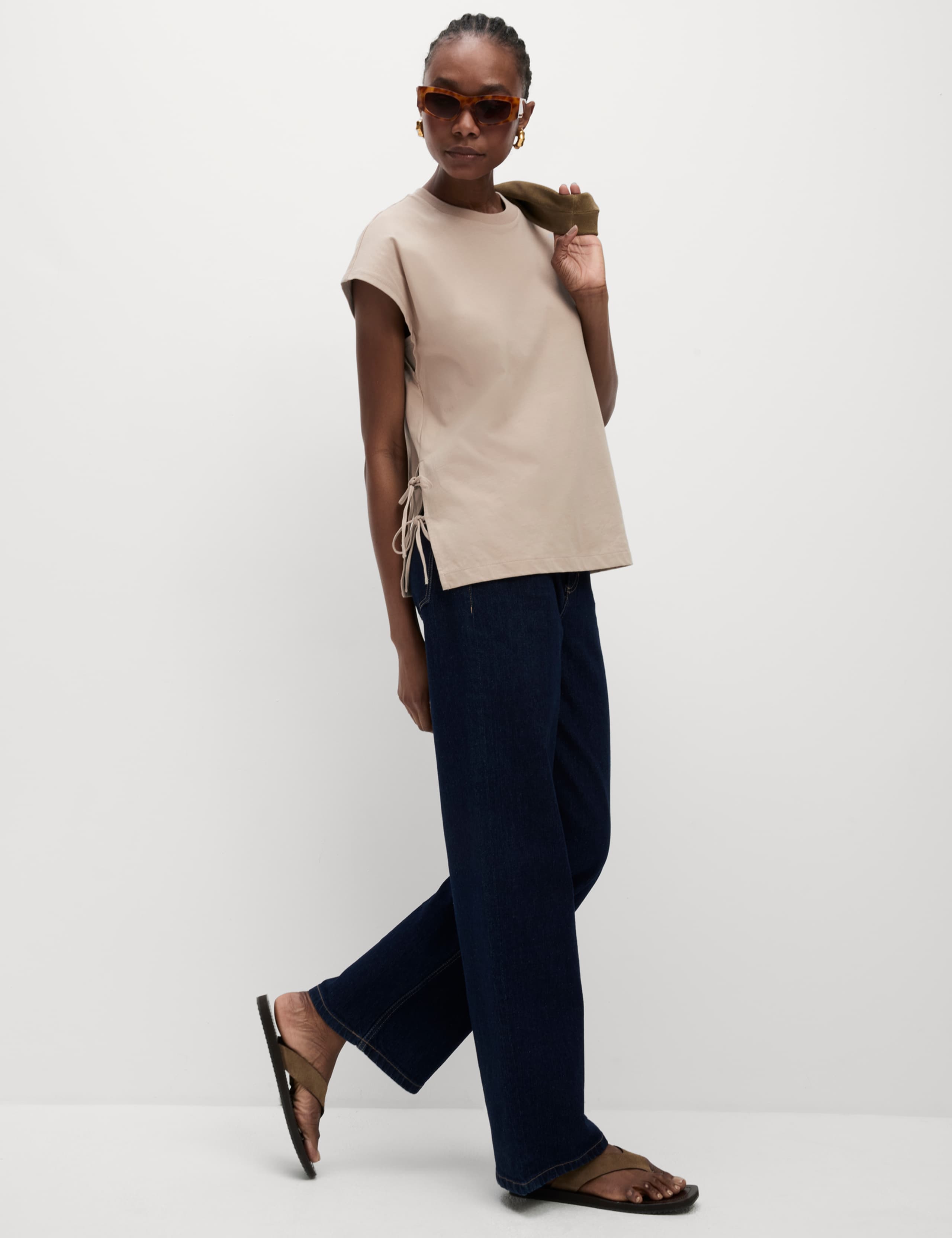 Pure Cotton Side Tie Jersey T-Shirt 4 of 6