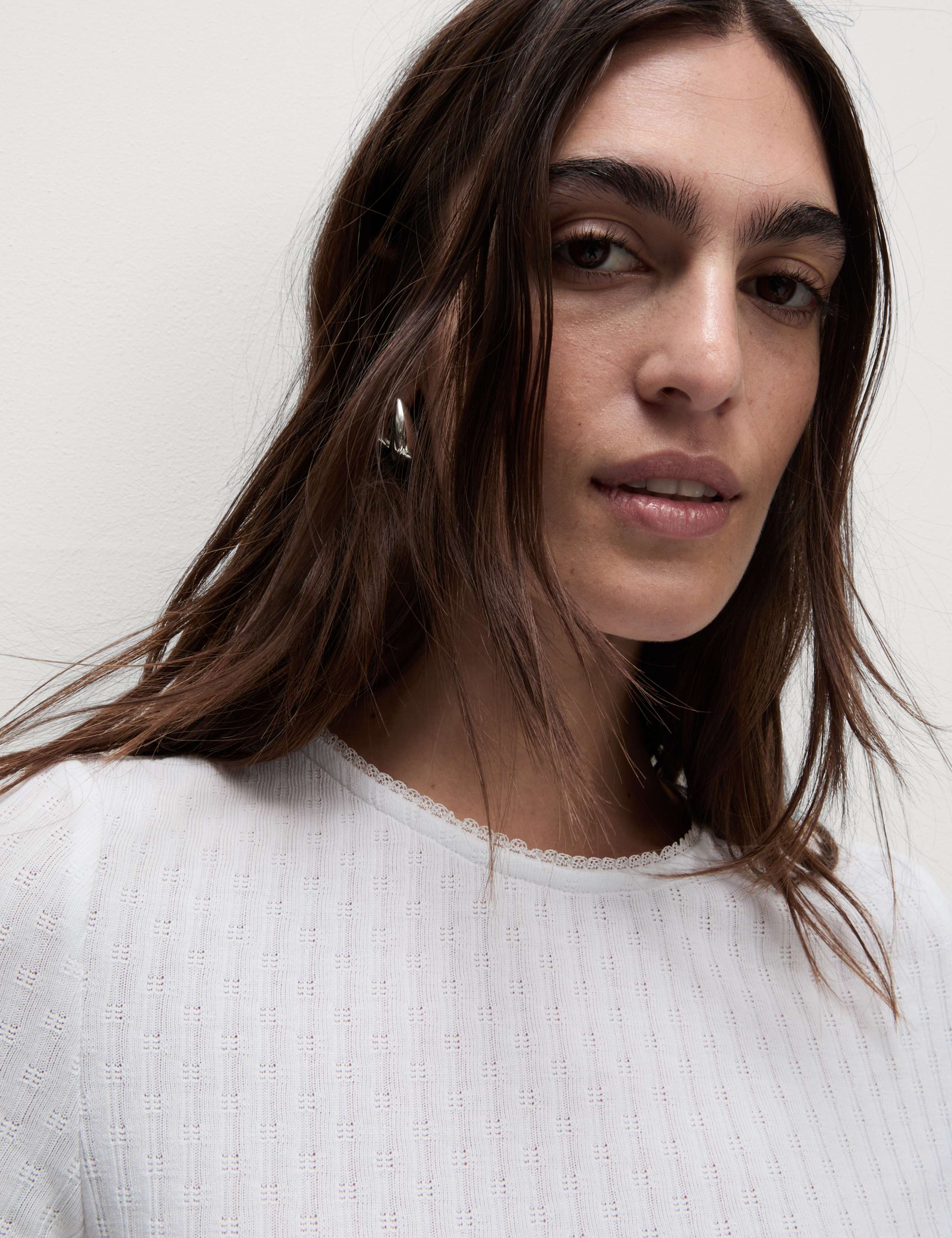 Textured Pointelle T-Shirt 4 of 4