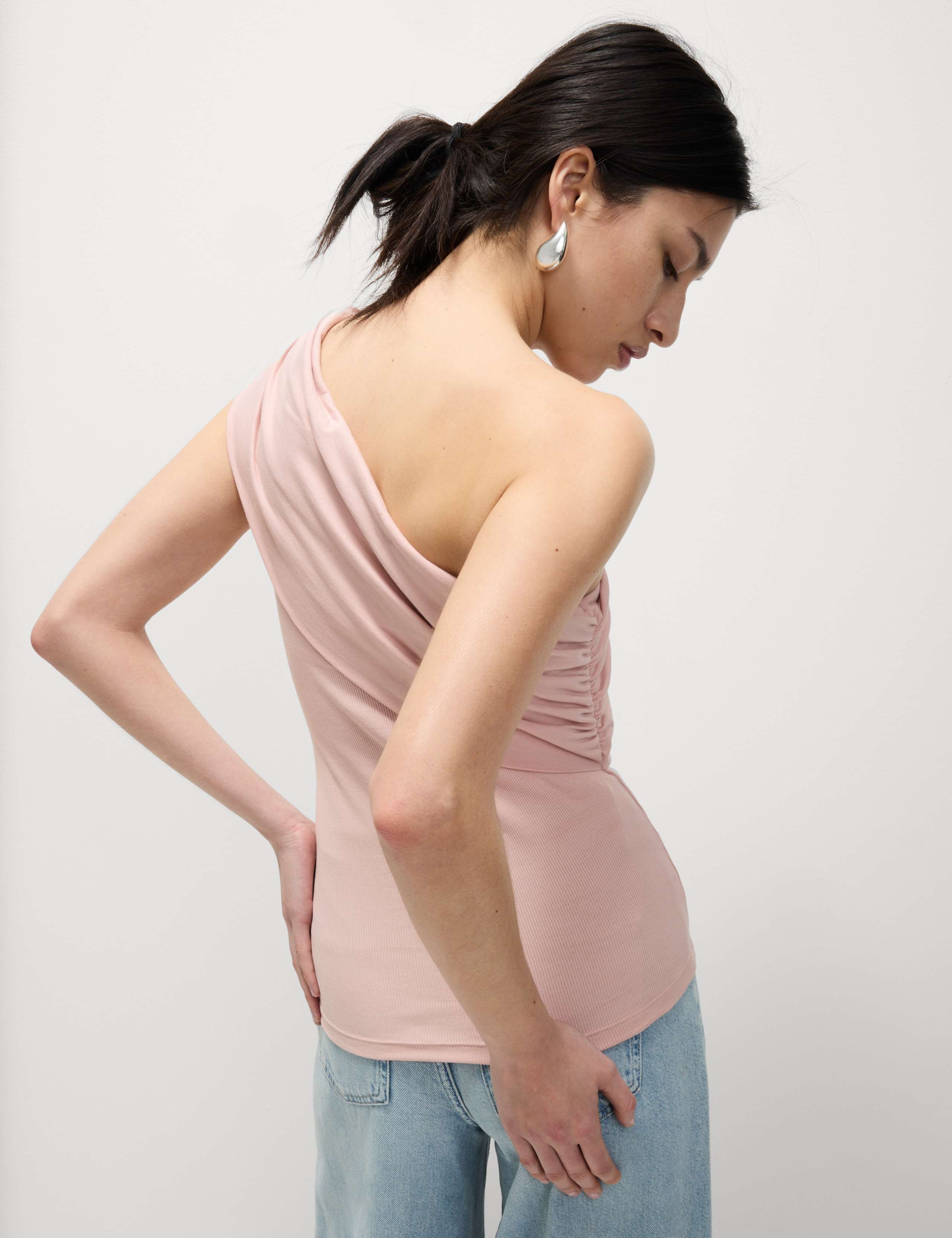 Cotton Rich Ribbed Off The Shoulder Top 6 of 7