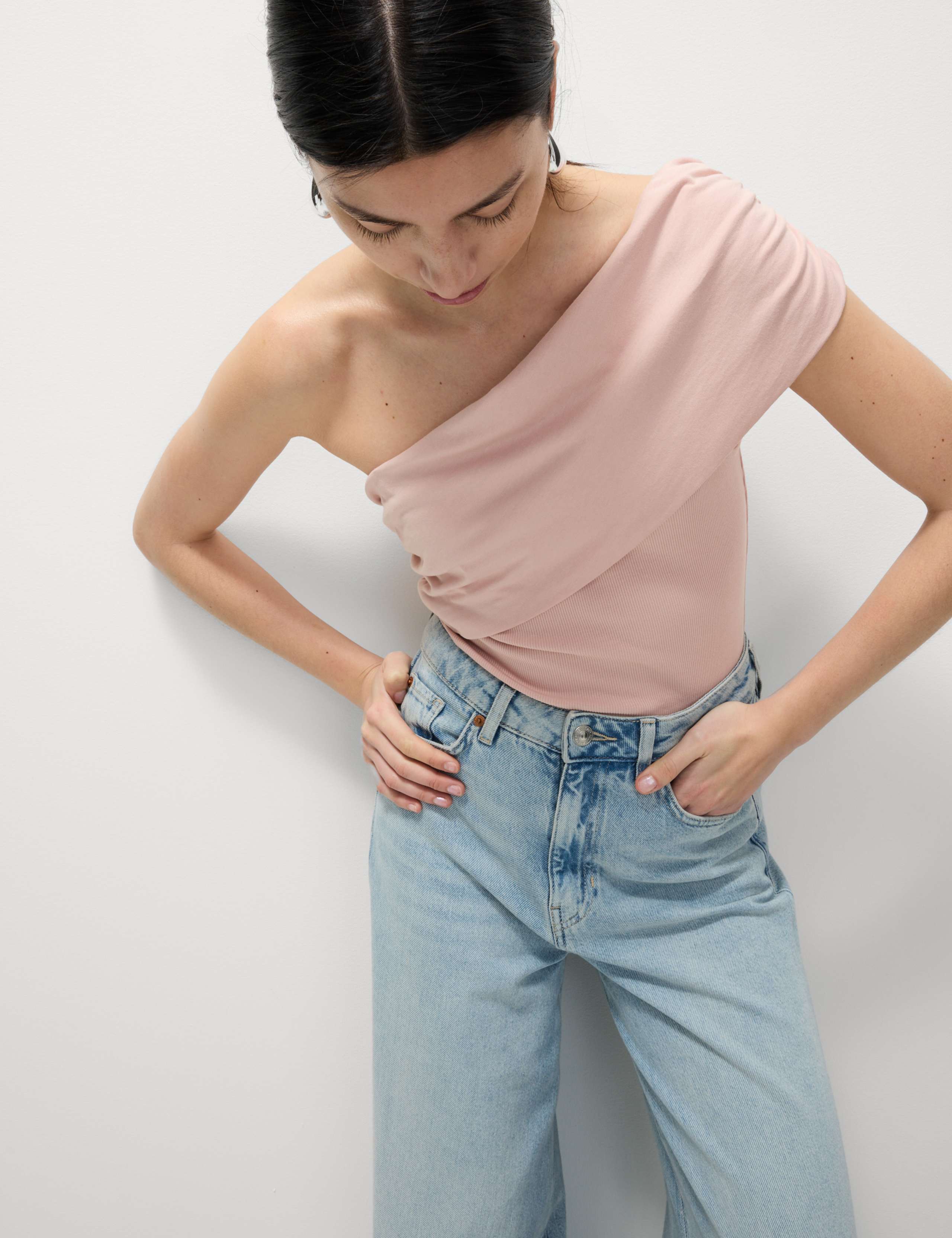 Cotton Rich Ribbed Off The Shoulder Top 7 of 7