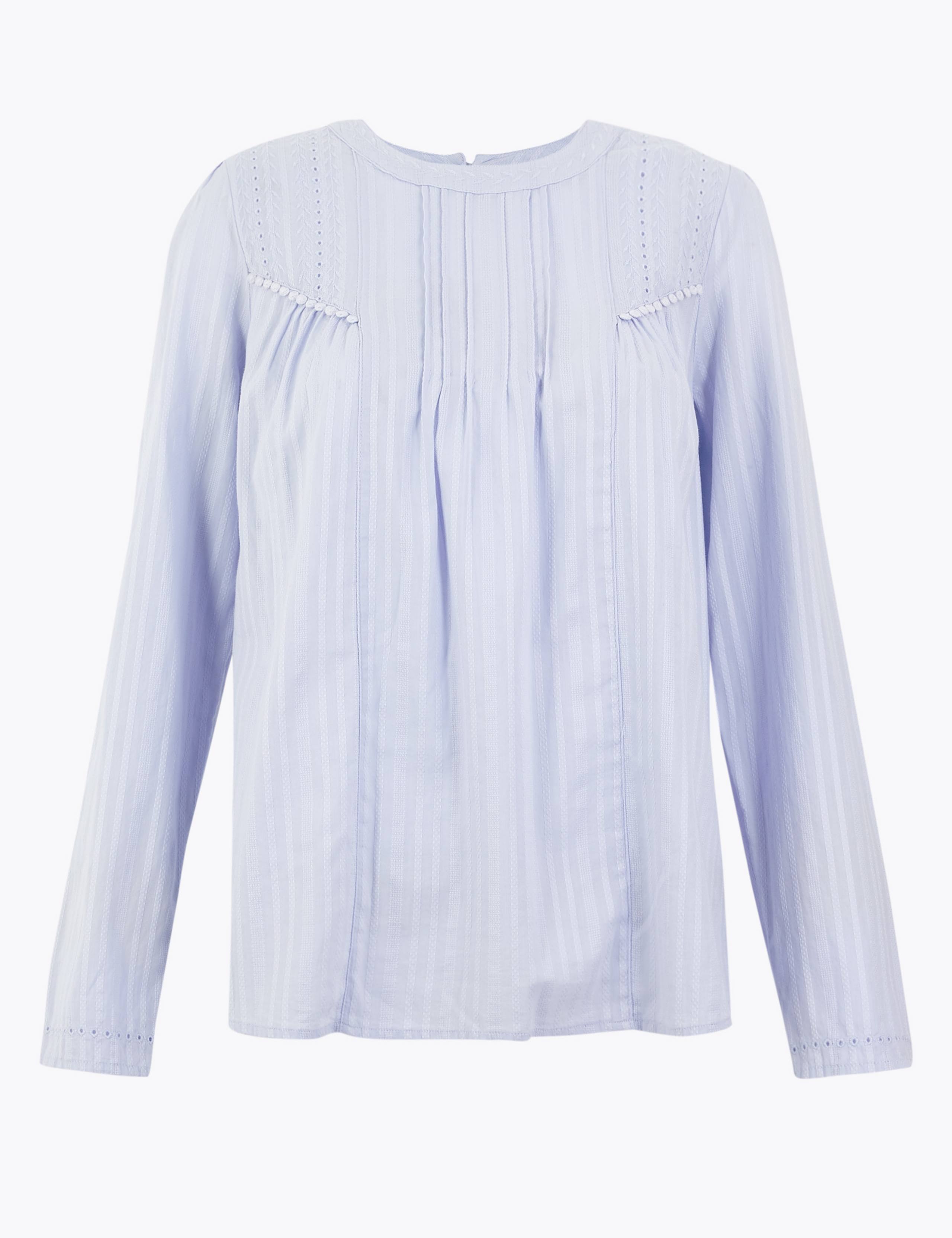Pure Cotton Striped Blouse 2 of 4