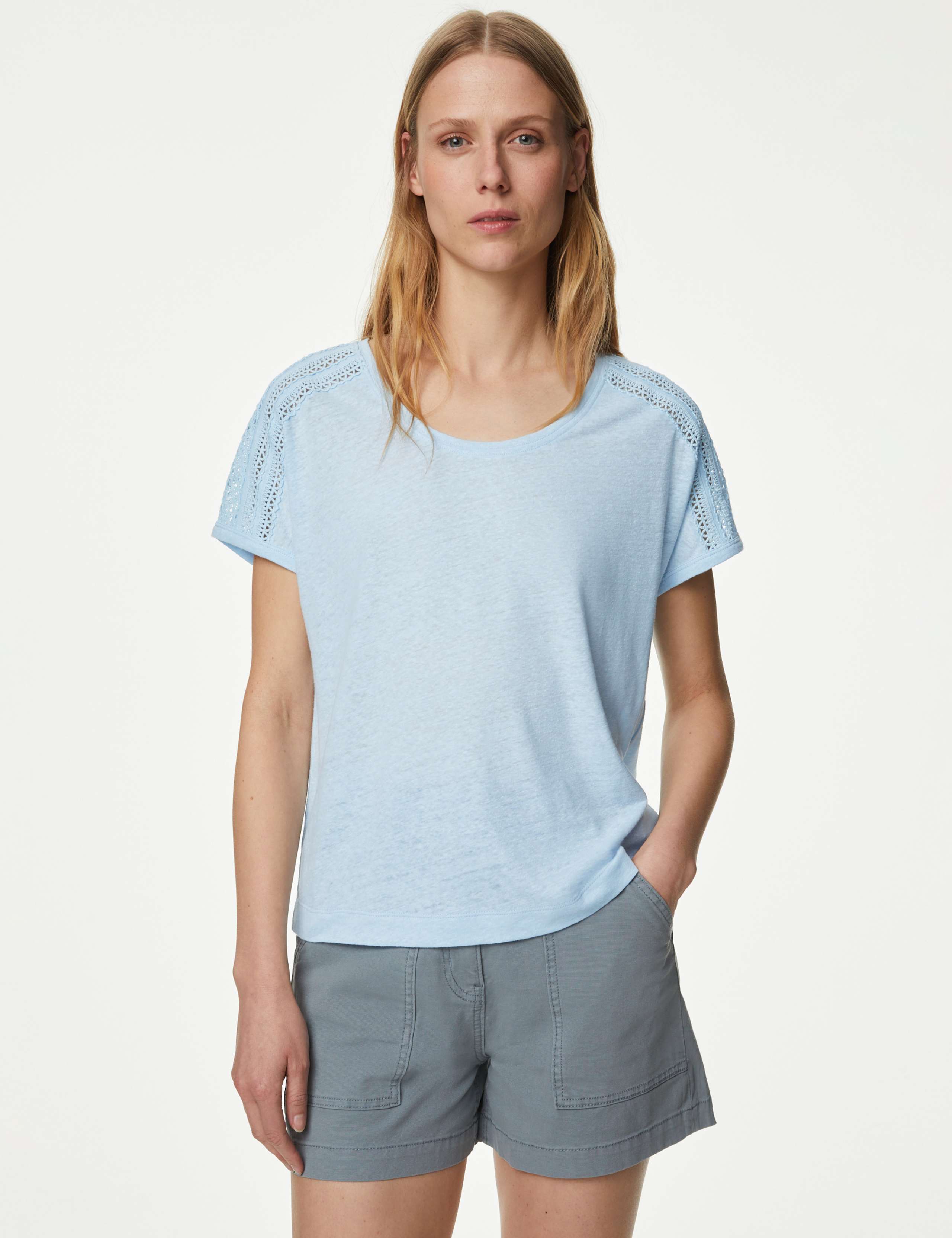 Linen Rich Broderie Top 3 of 6