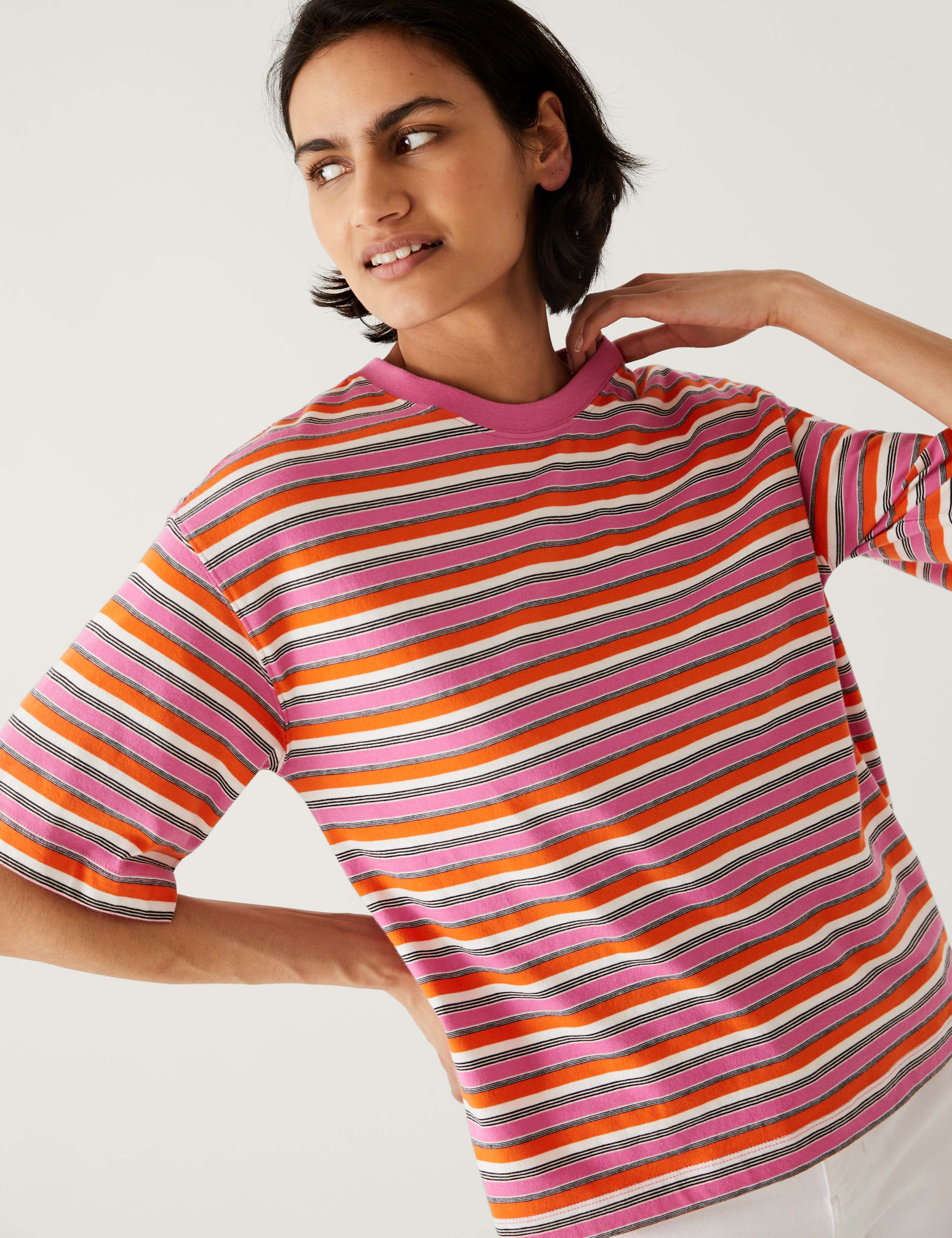Pure Cotton Striped T-Shirt 3 of 5
