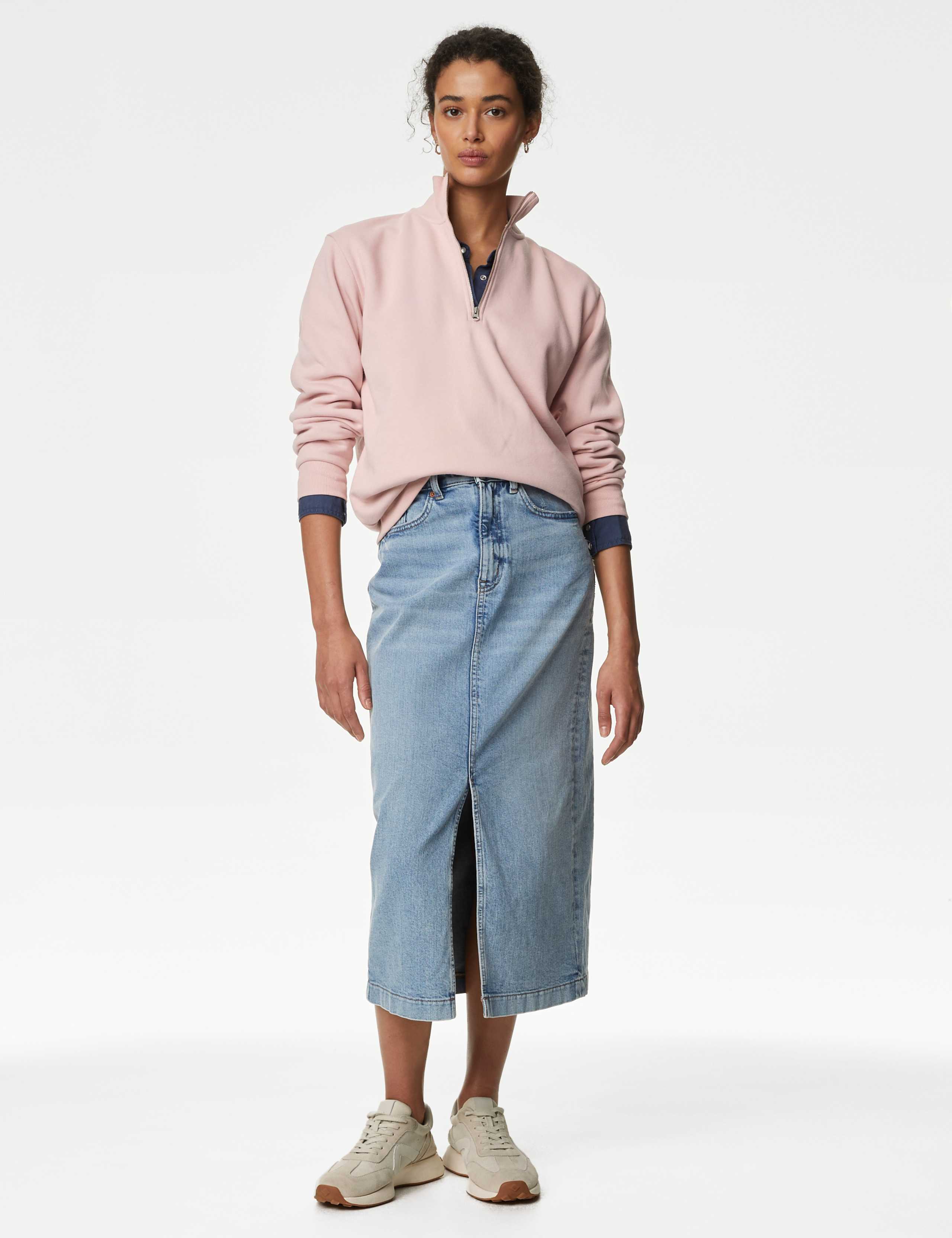 Cotton Rich Half Zip Jumper 3 of 5