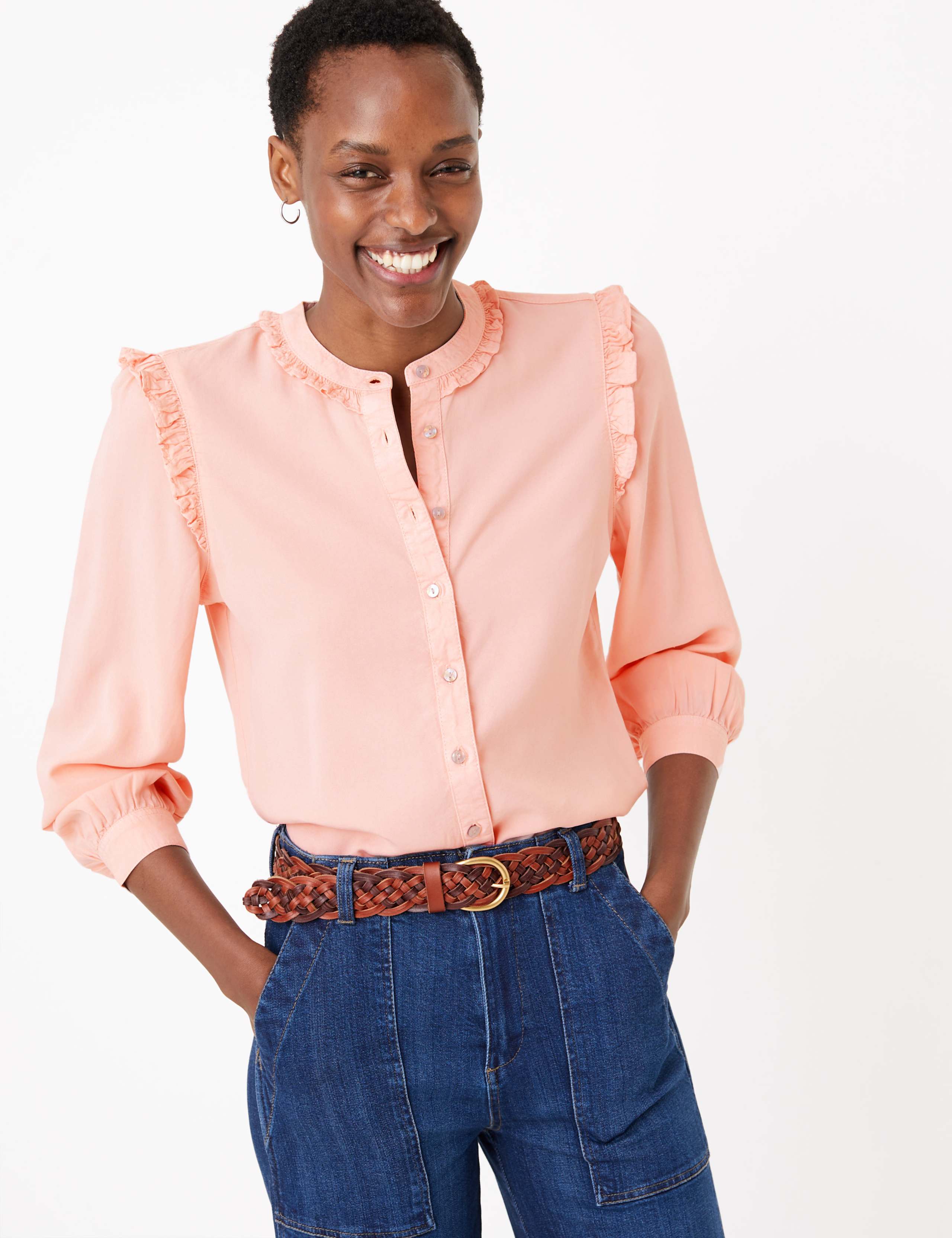 Tencel™ Ruffle Blouse 1 of 4