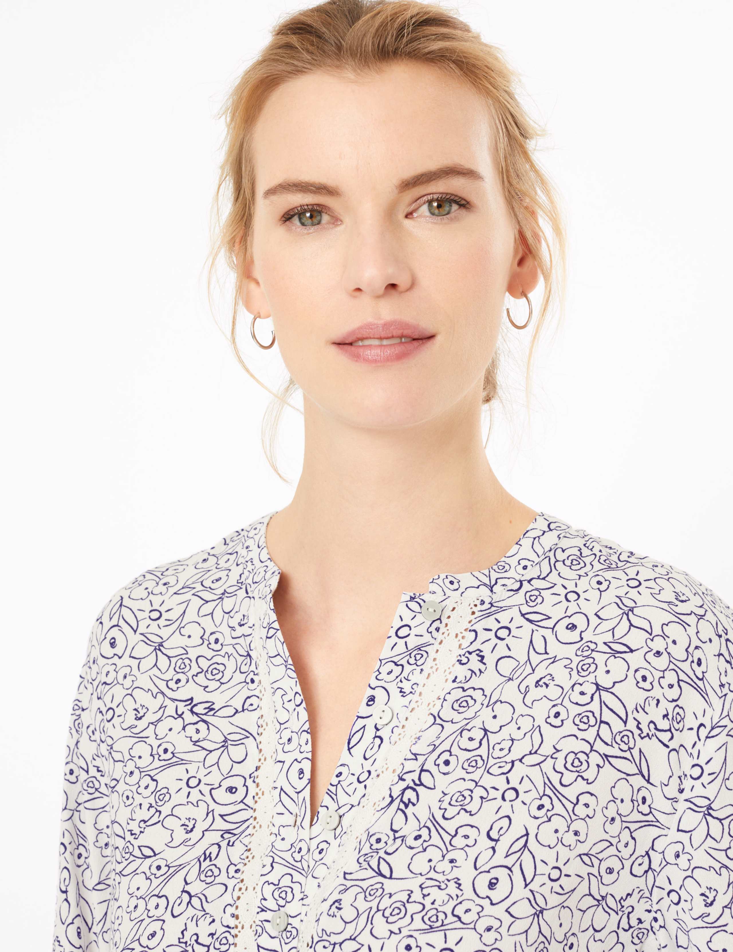 Floral Print Waisted Blouse 3 of 4