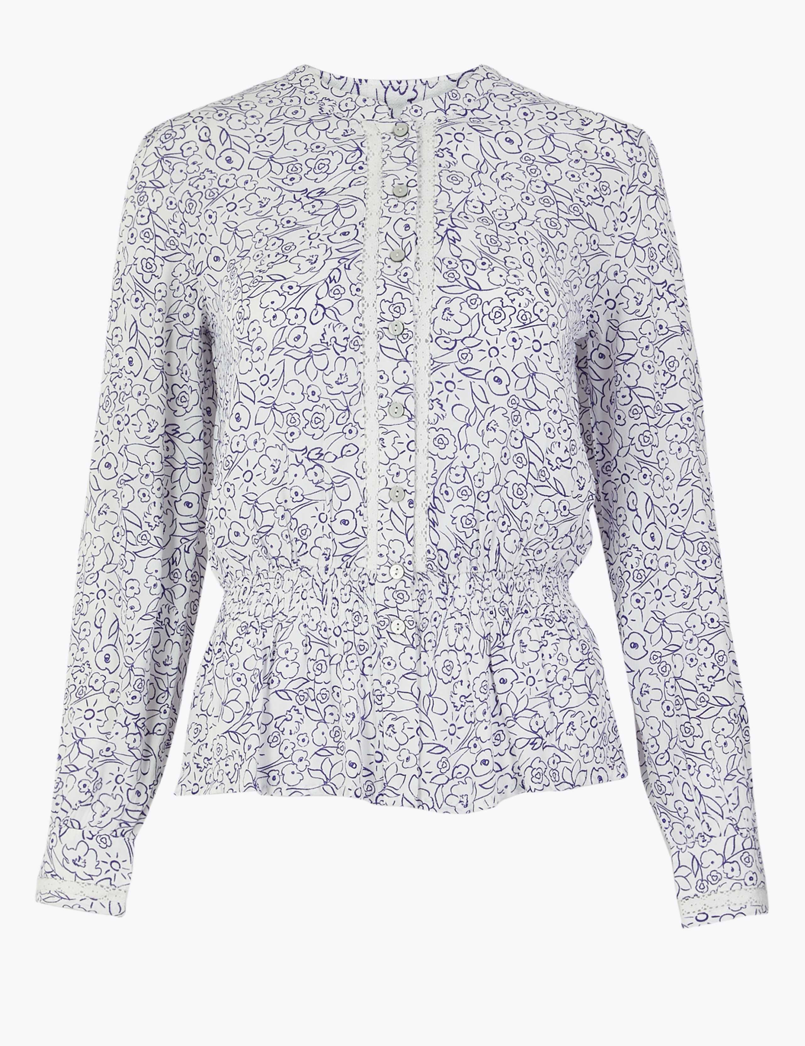 Floral Print Waisted Blouse 2 of 4