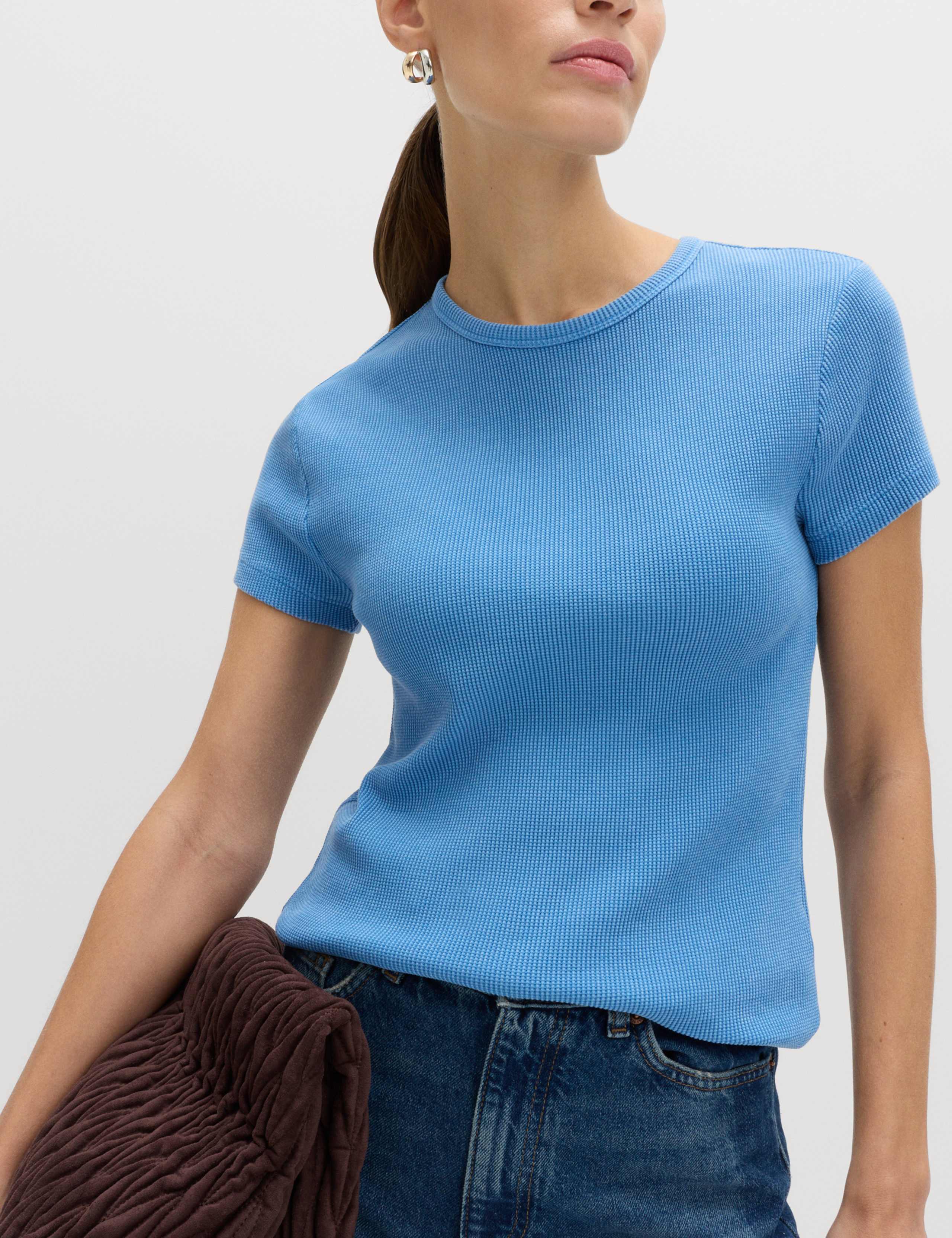 Pure Cotton Waffle T-Shirt 3 of 5