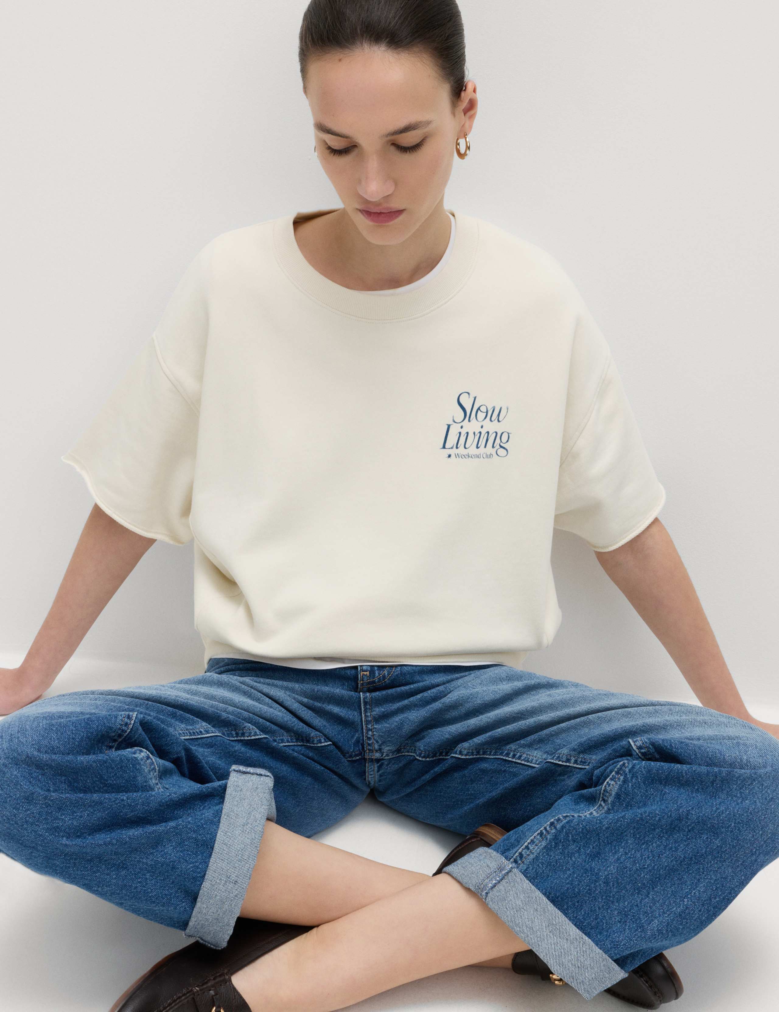Pure Cotton Garment Dye Sweatshirt 4 of 5