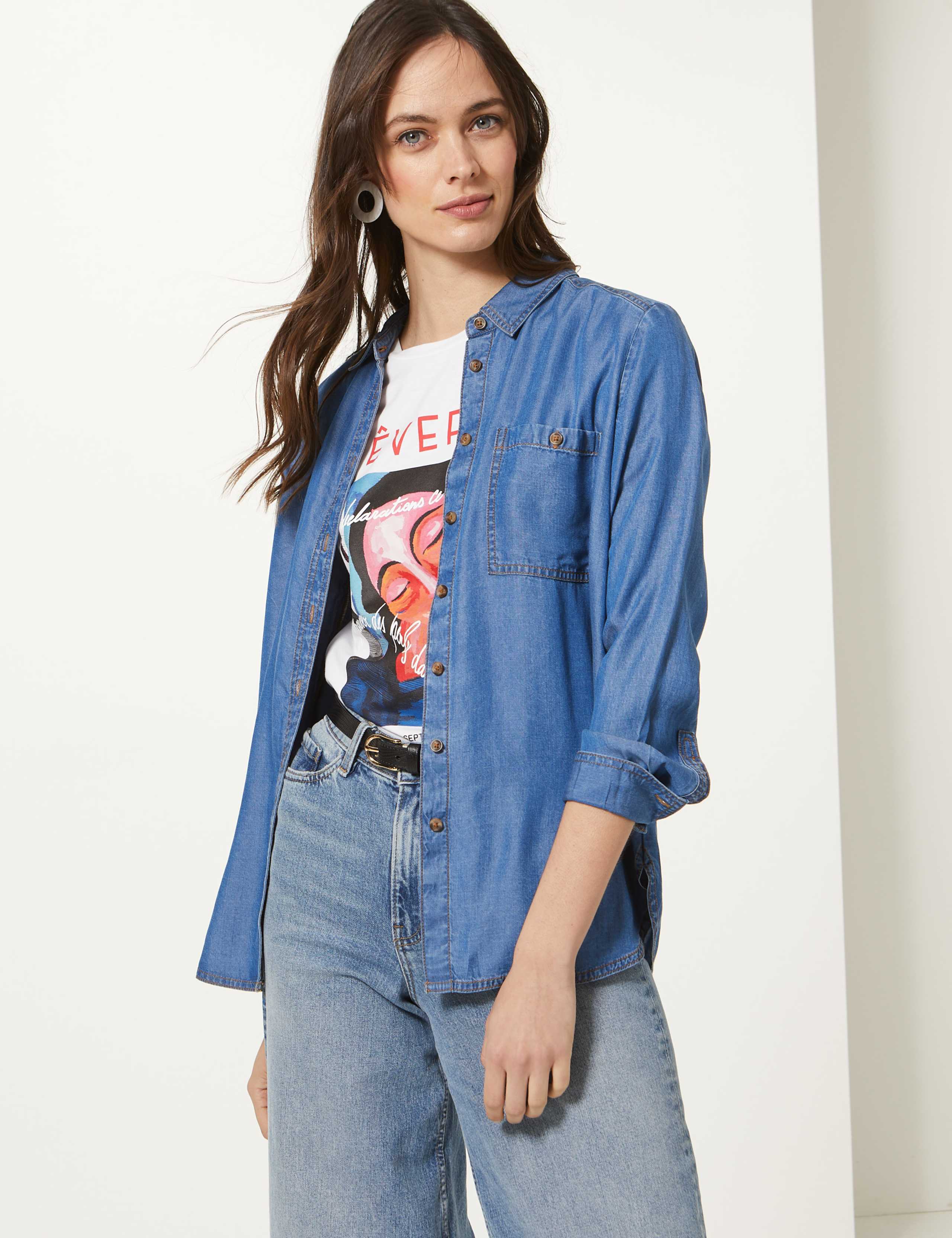 Button Detailed Patch Pocket Shirt 1 of 4