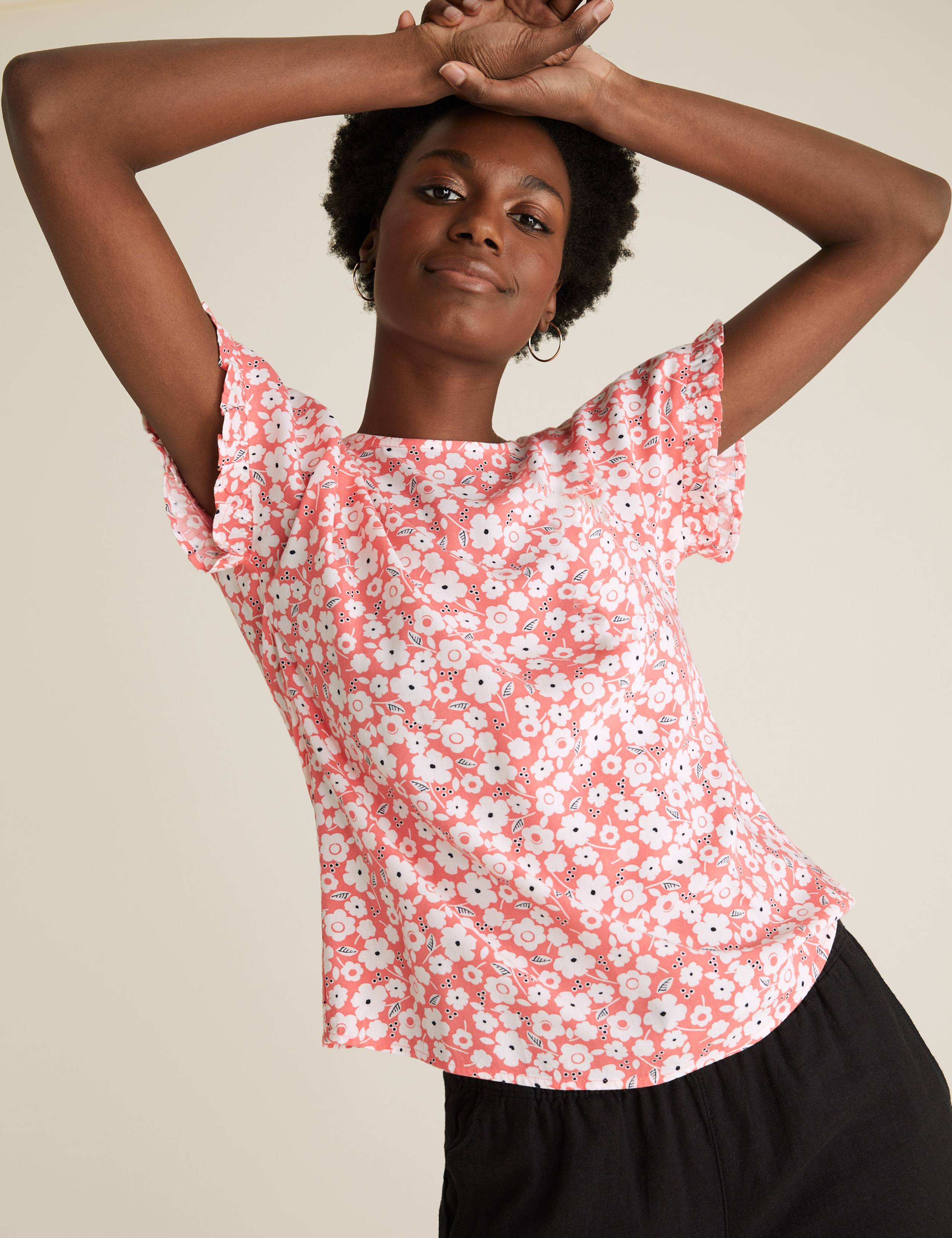 Floral Short Sleeve Top 3 of 6