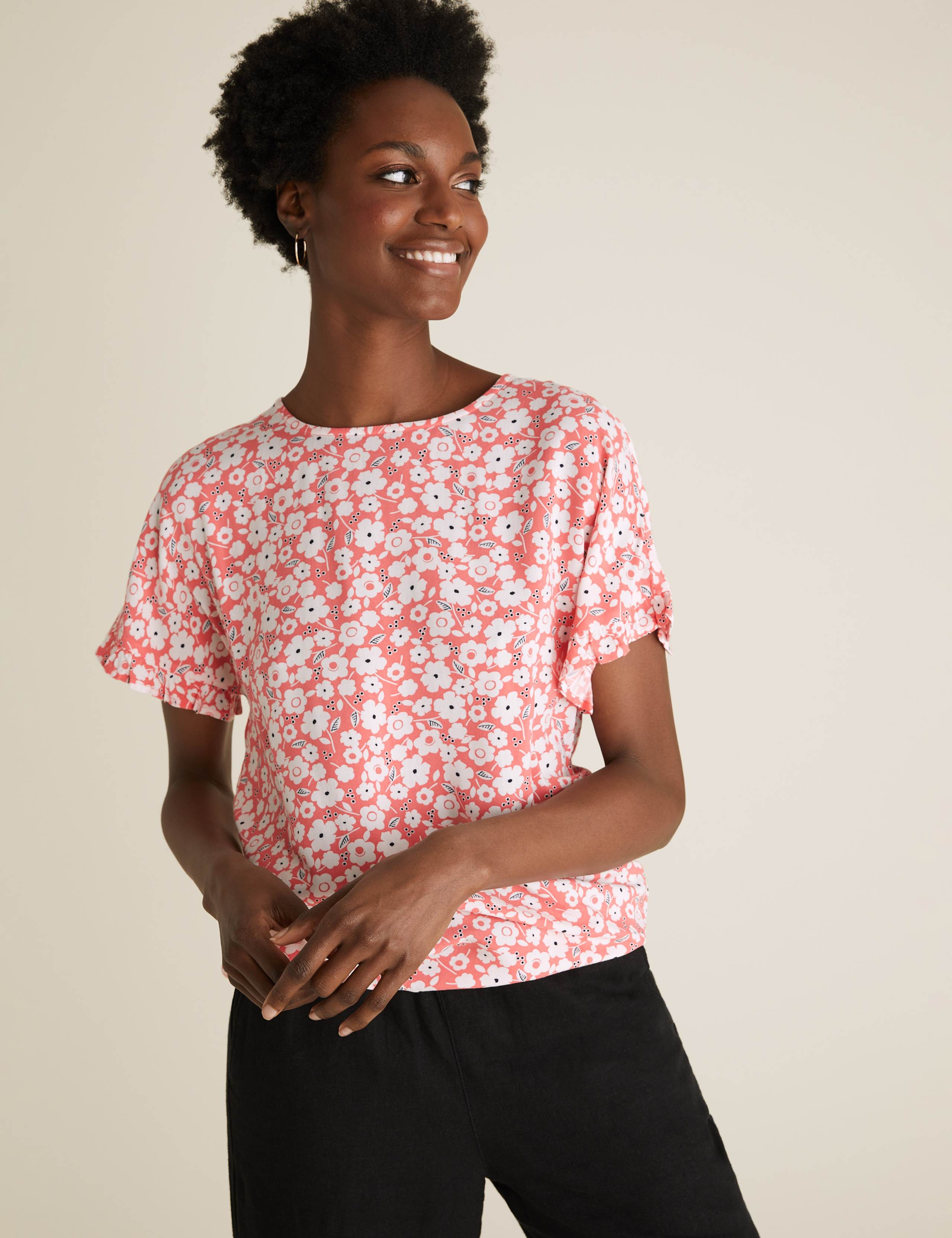 Floral Short Sleeve Top 4 of 6