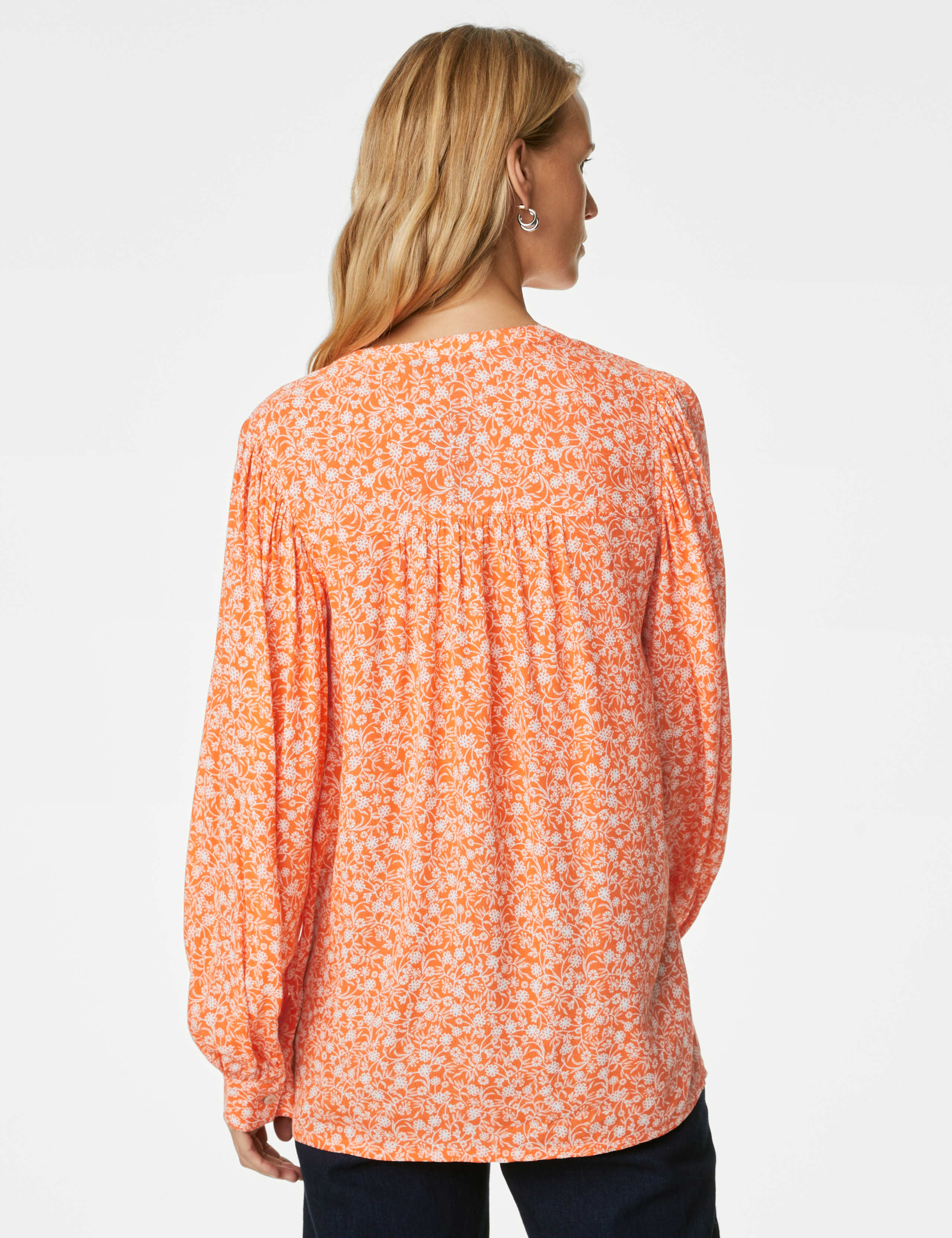 Printed Longline Button Through Blouse 5 of 5