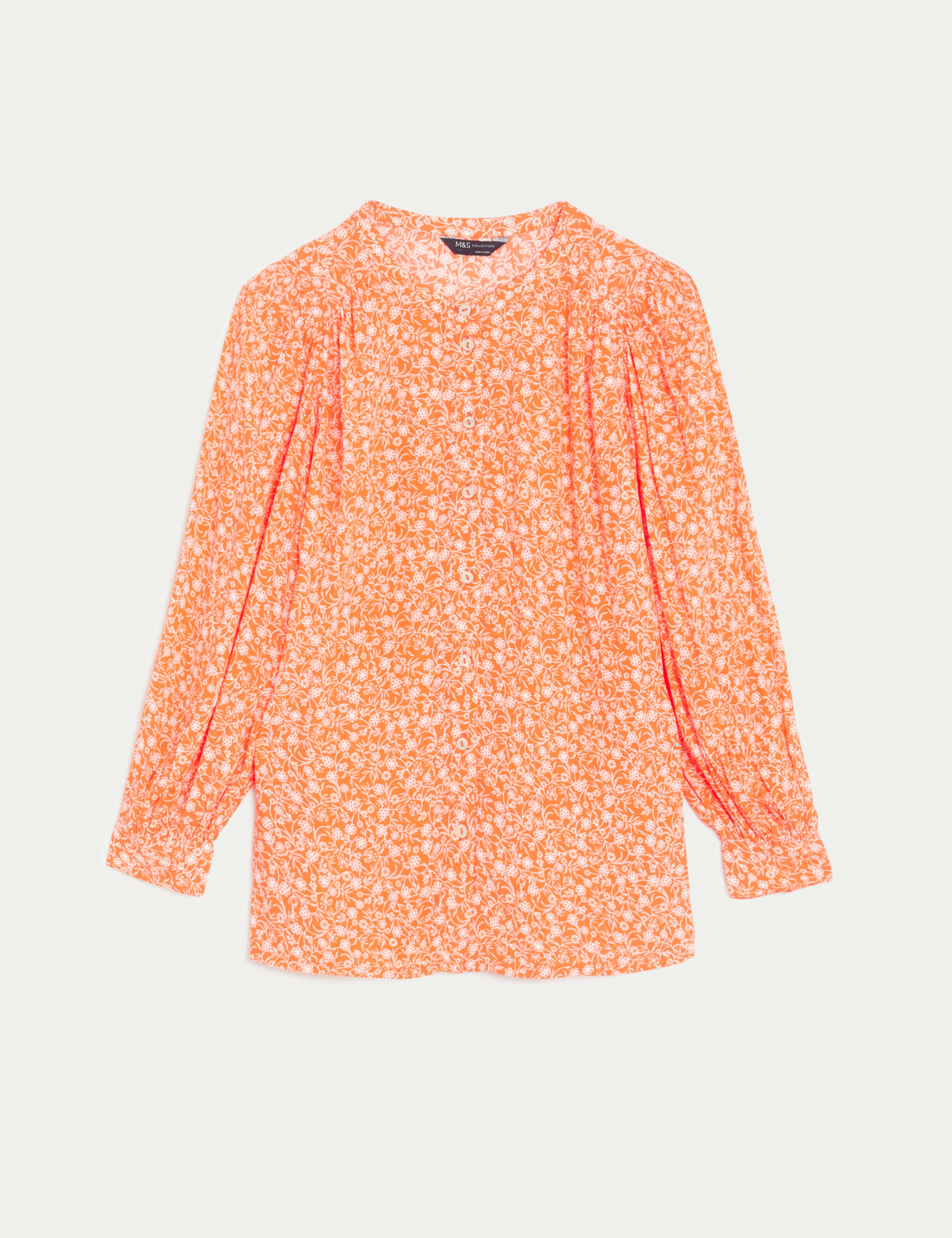 Printed Longline Button Through Blouse 2 of 5