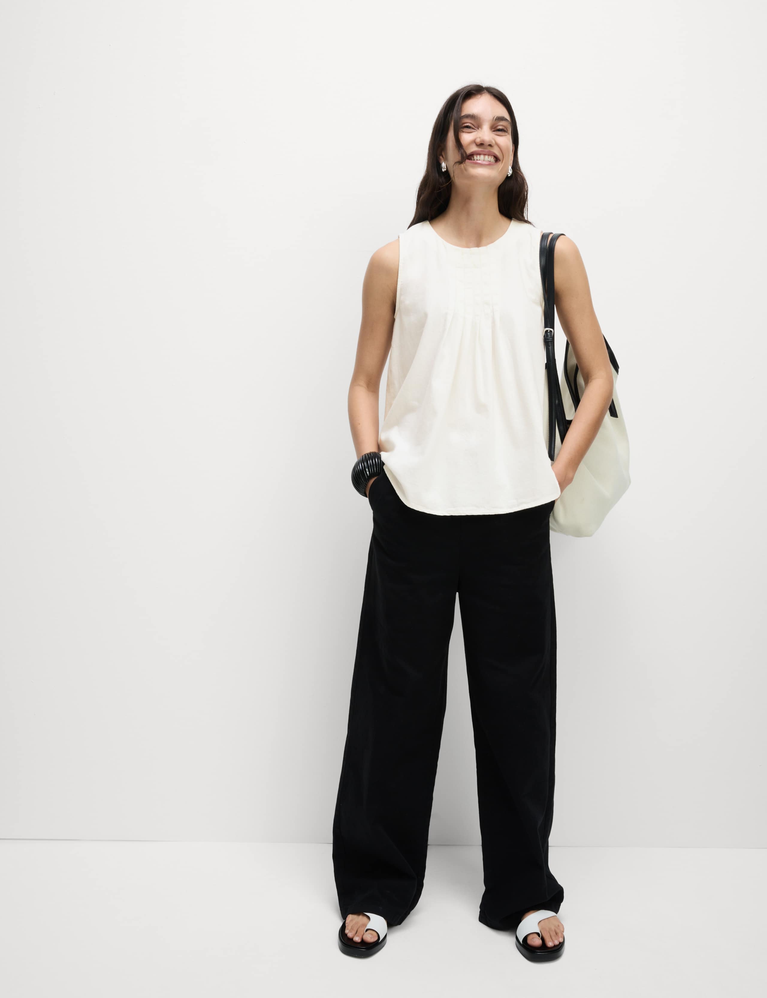 Pure Cotton Pintuck Cami Top 3 of 5