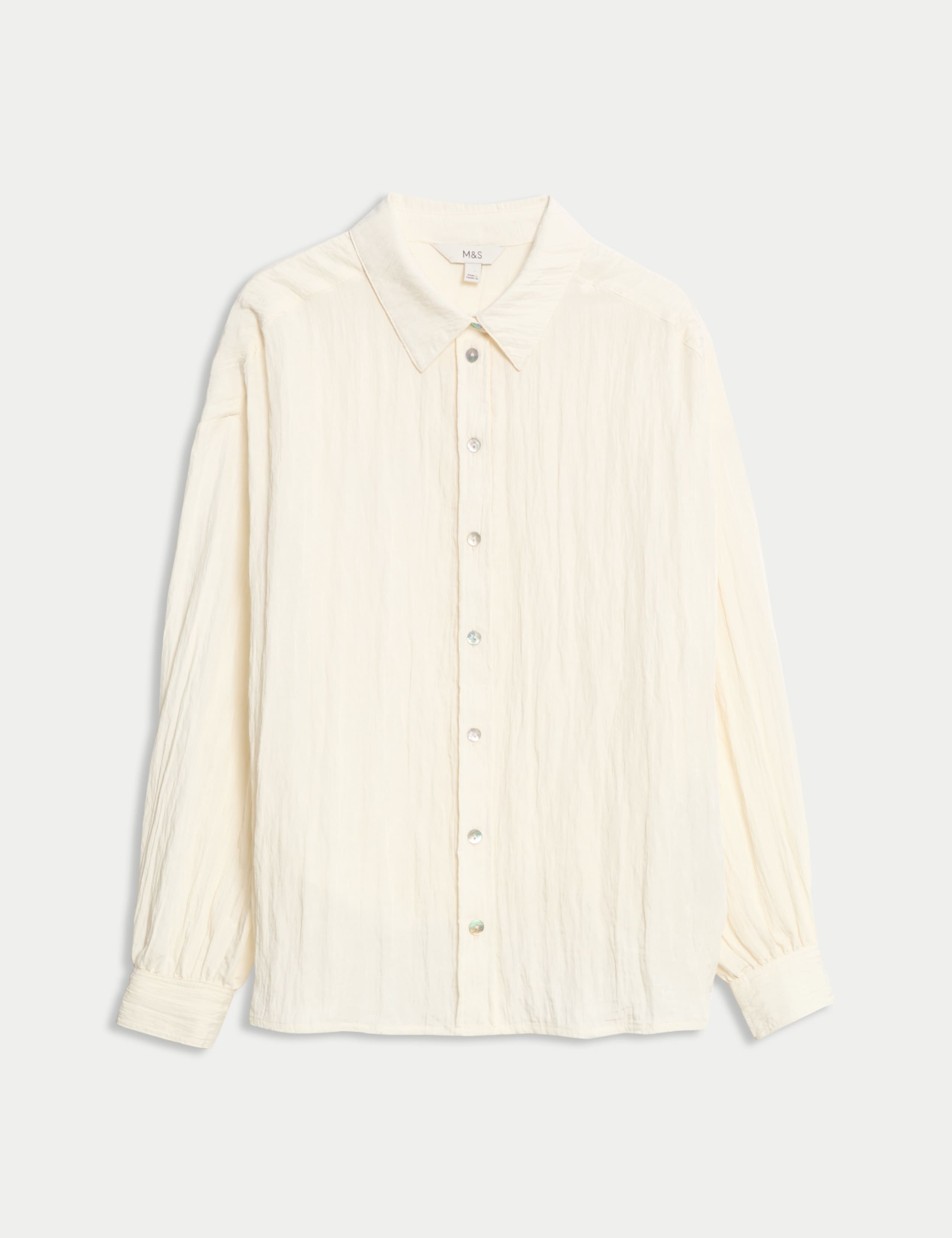 Crinkle Textured Collared Shirt 2 of 6