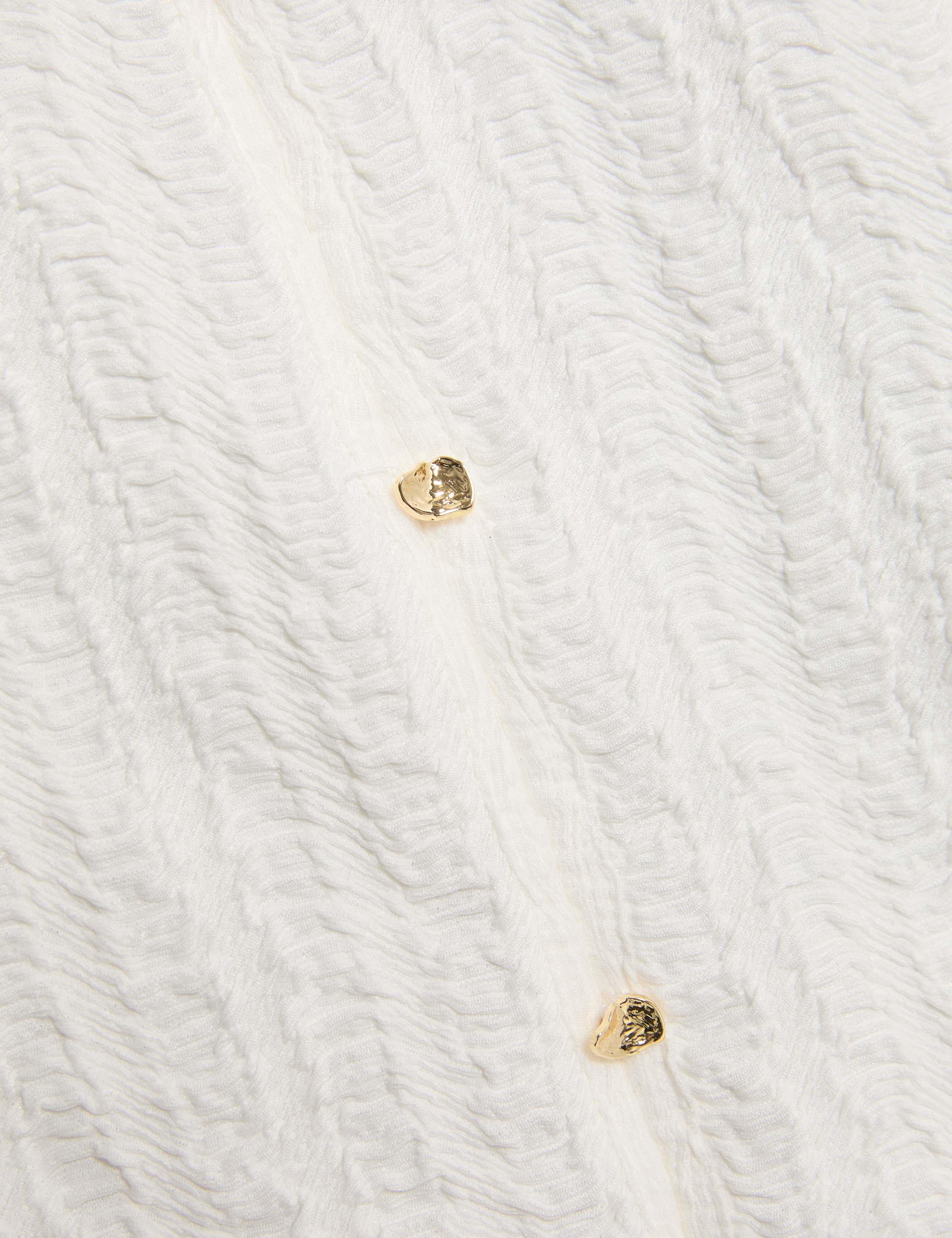 Textured Button Through Waistcoat Top 6 of 6