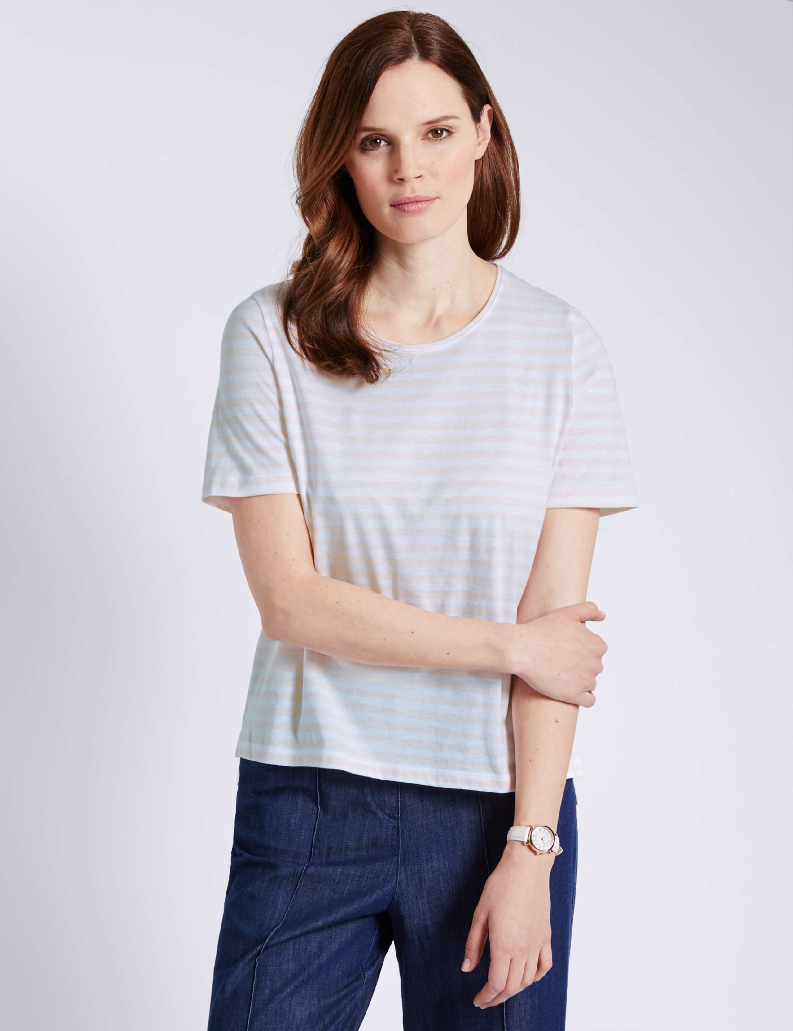 Pure Cotton Striped Top 1 of 3