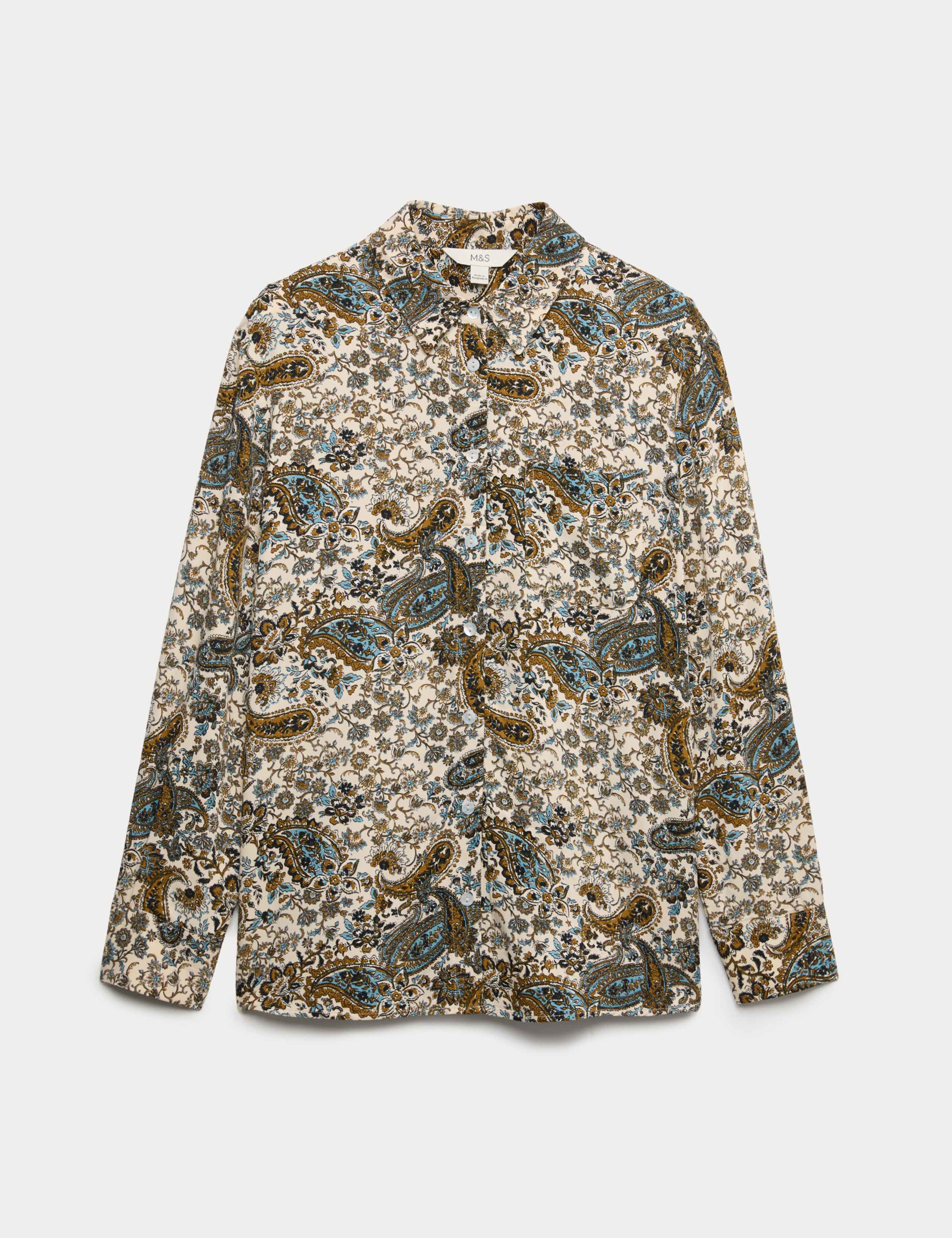 Printed Collared Button Through Blouse 2 of 6