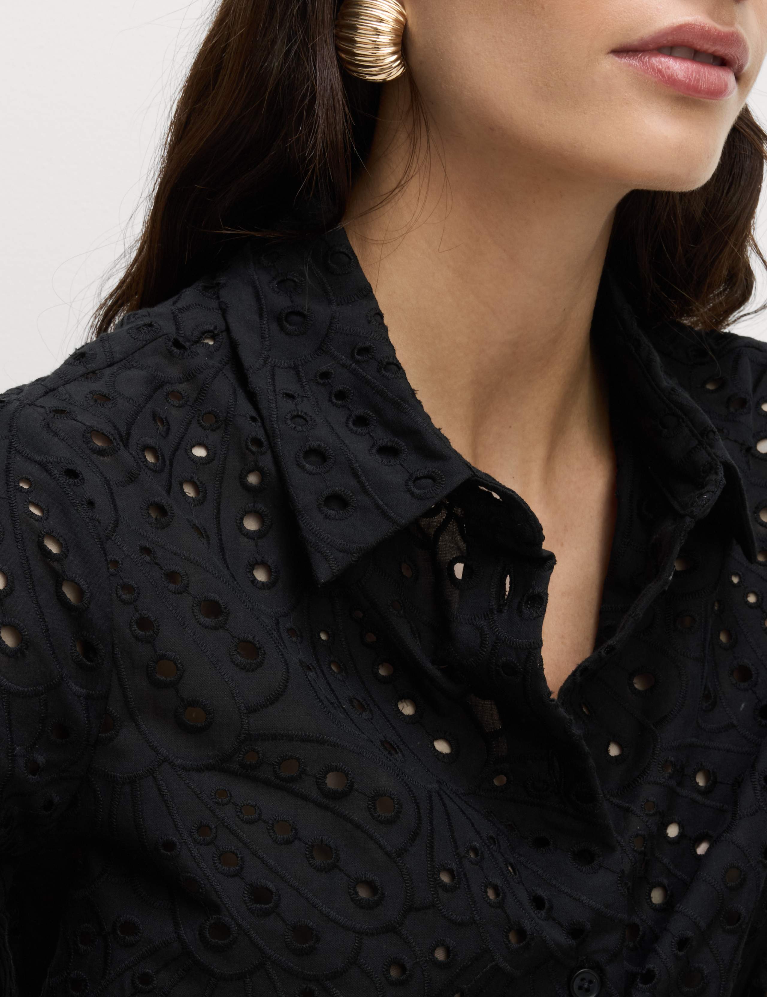 Pure Cotton Broderie Shirt 4 of 6