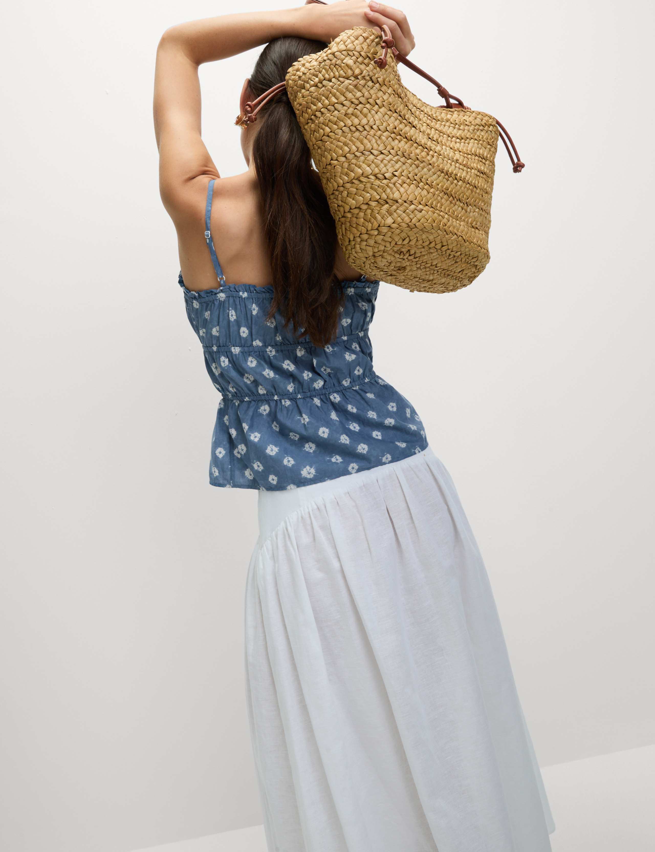 Pure Cotton Floral Tie Front Cami Top 5 of 5