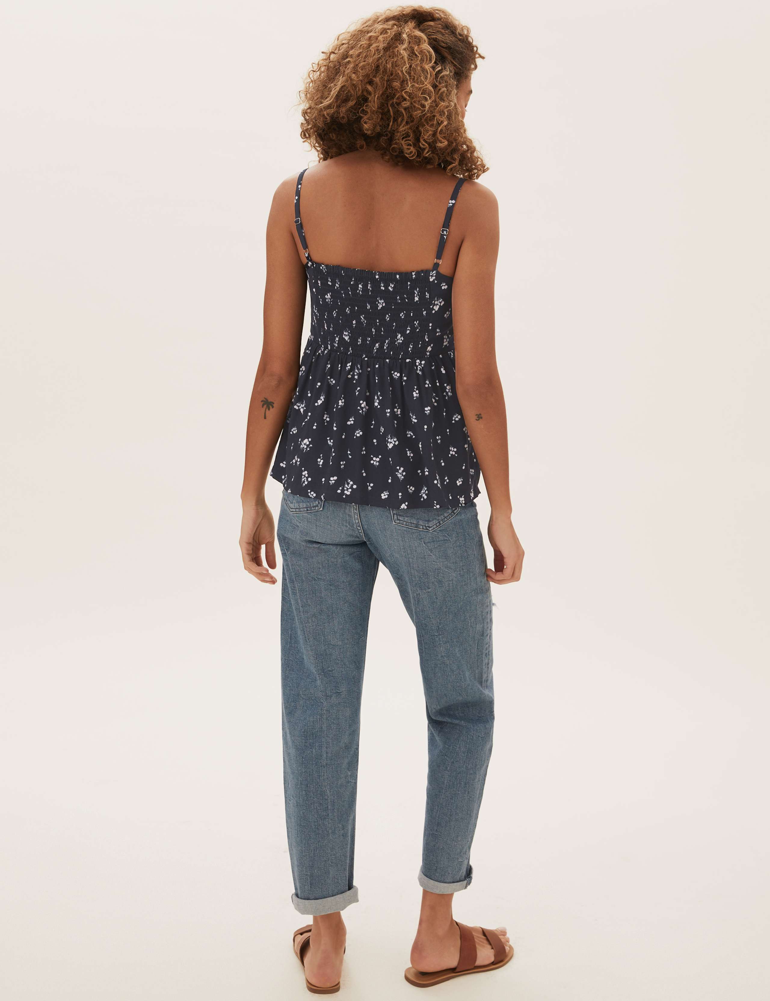 Ditsy Floral Lace Insert Cami Top 5 of 5
