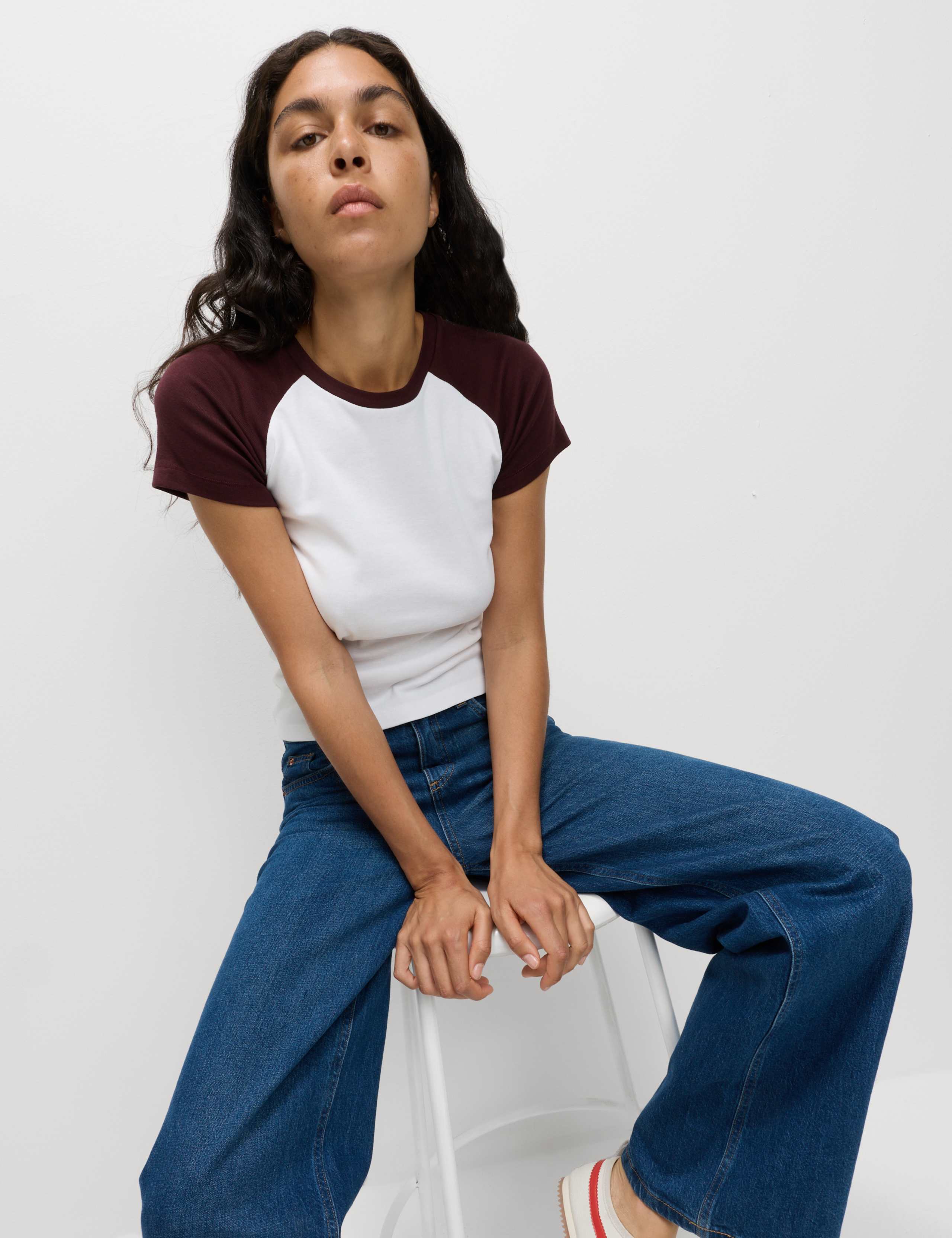 Pure Cotton Raglan Sleeve T-Shirt 3 of 5