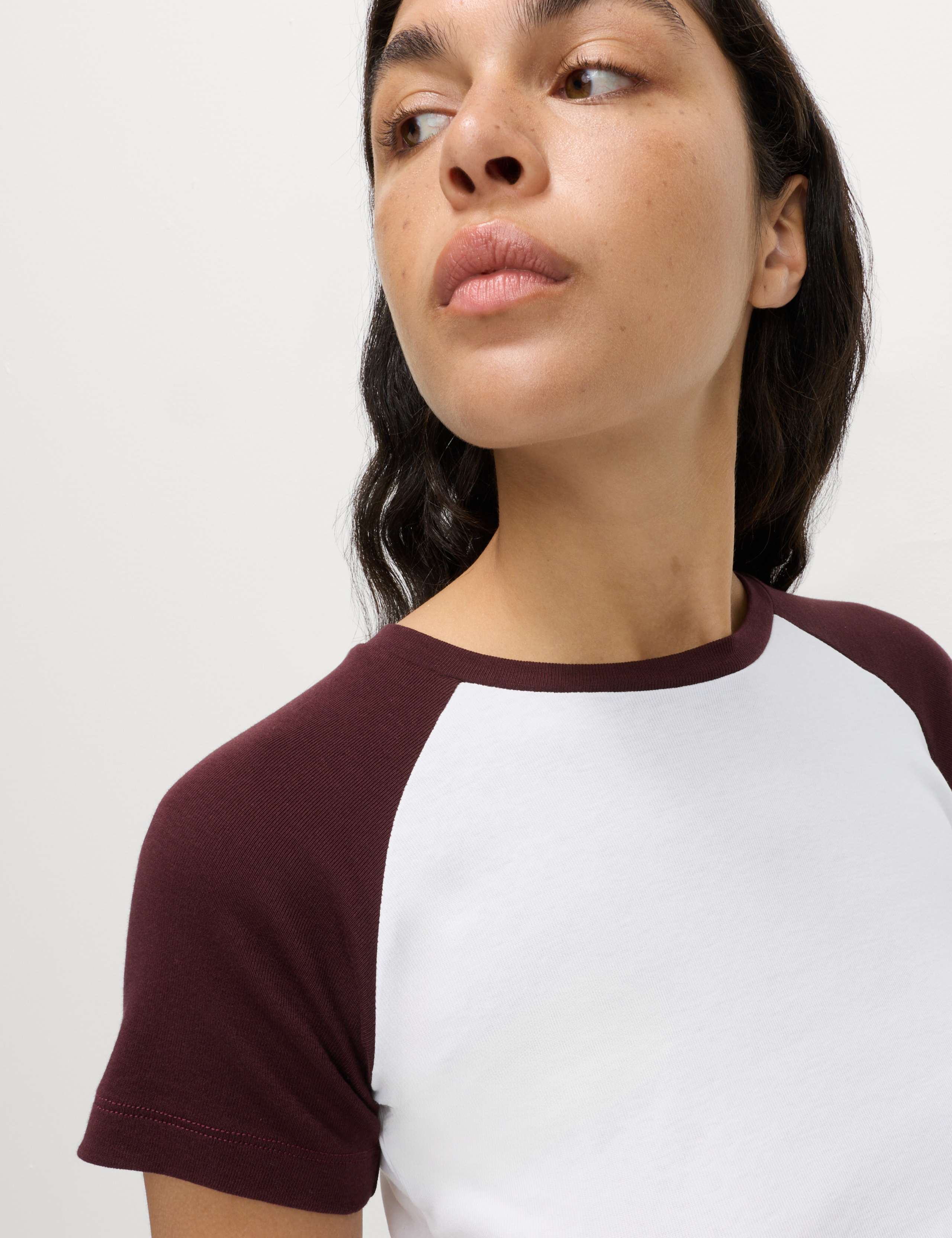 Pure Cotton Raglan Sleeve T-Shirt 4 of 5