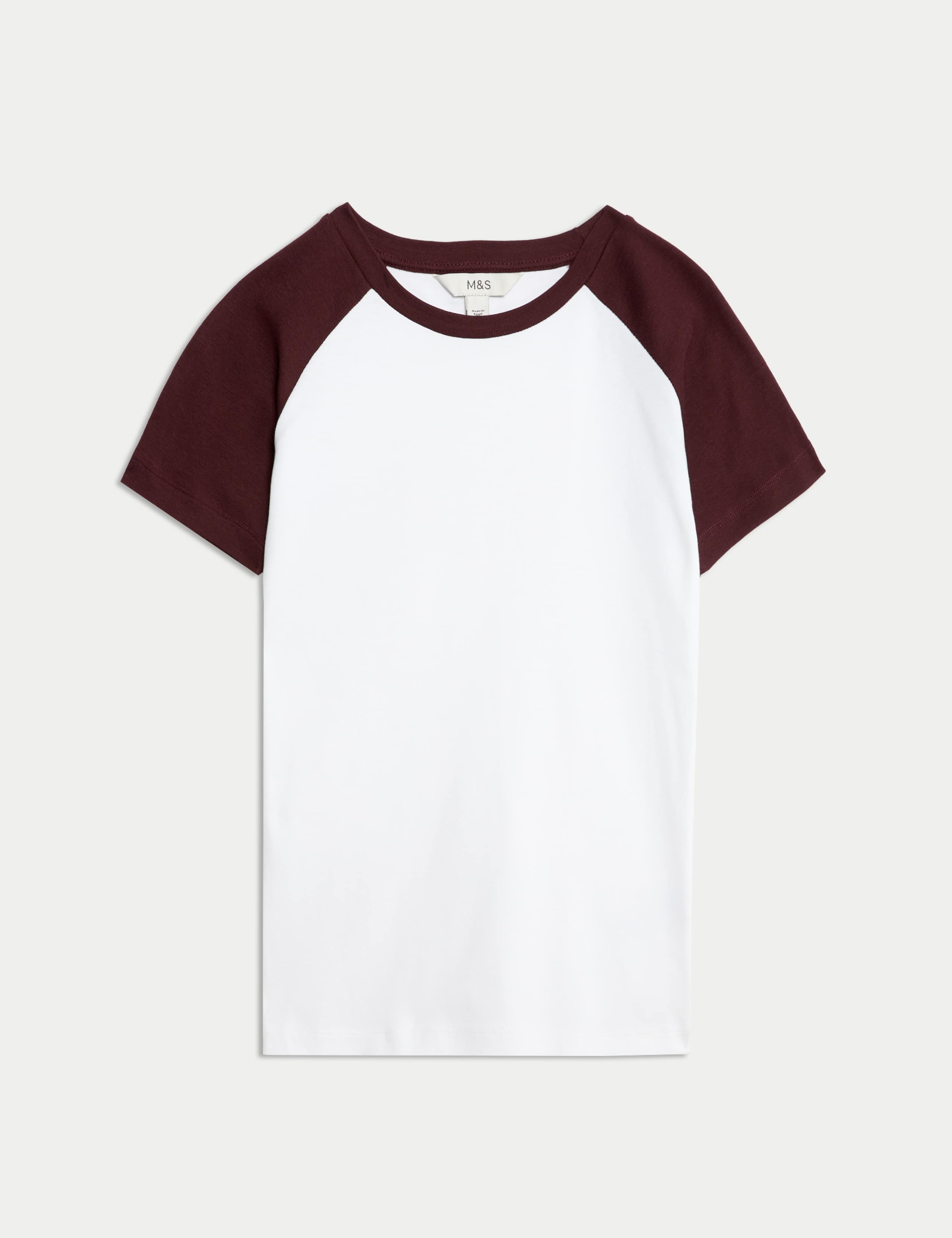 Pure Cotton Raglan Sleeve T-Shirt 2 of 5