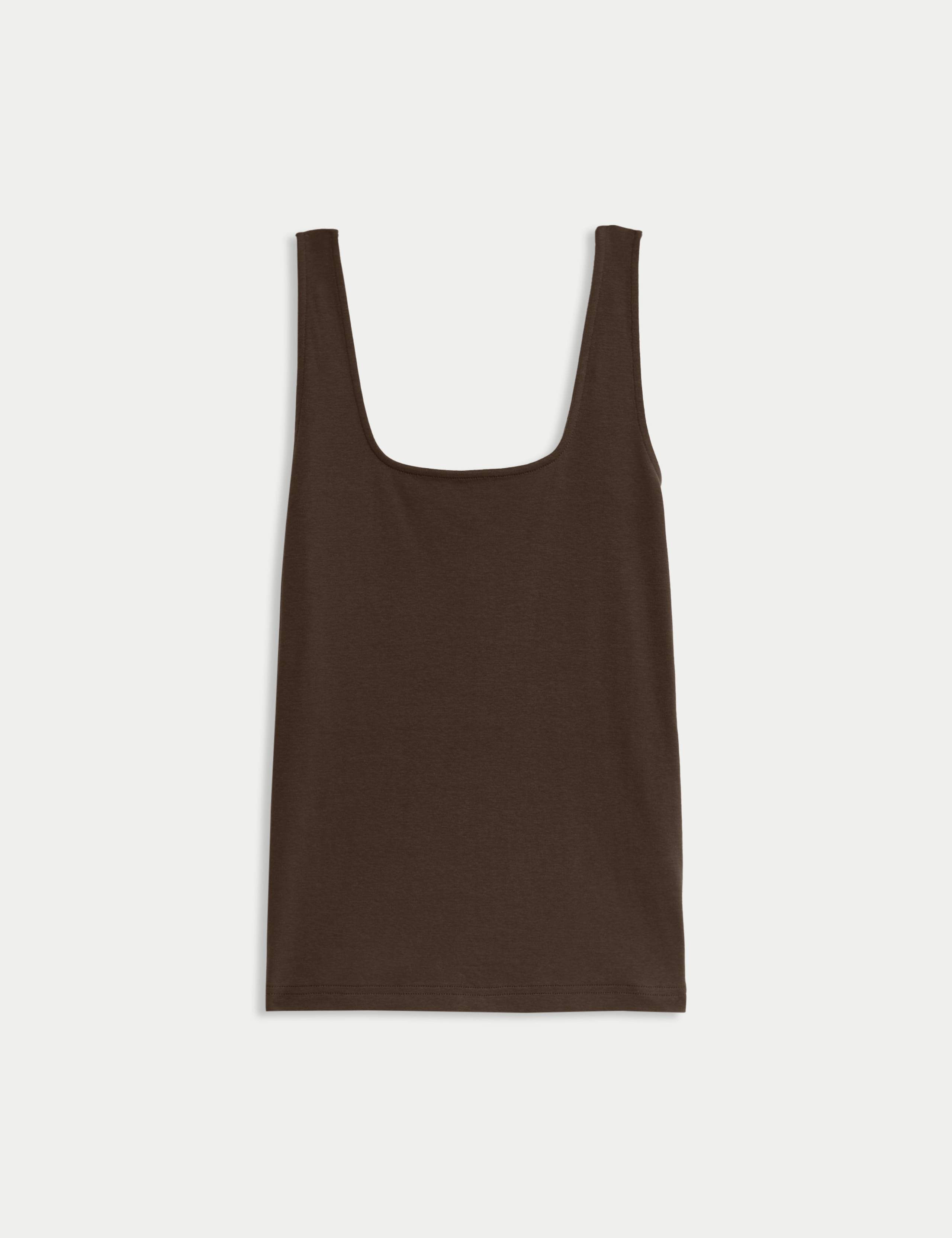 Pure Cotton Square Neck Vest Top 2 of 4