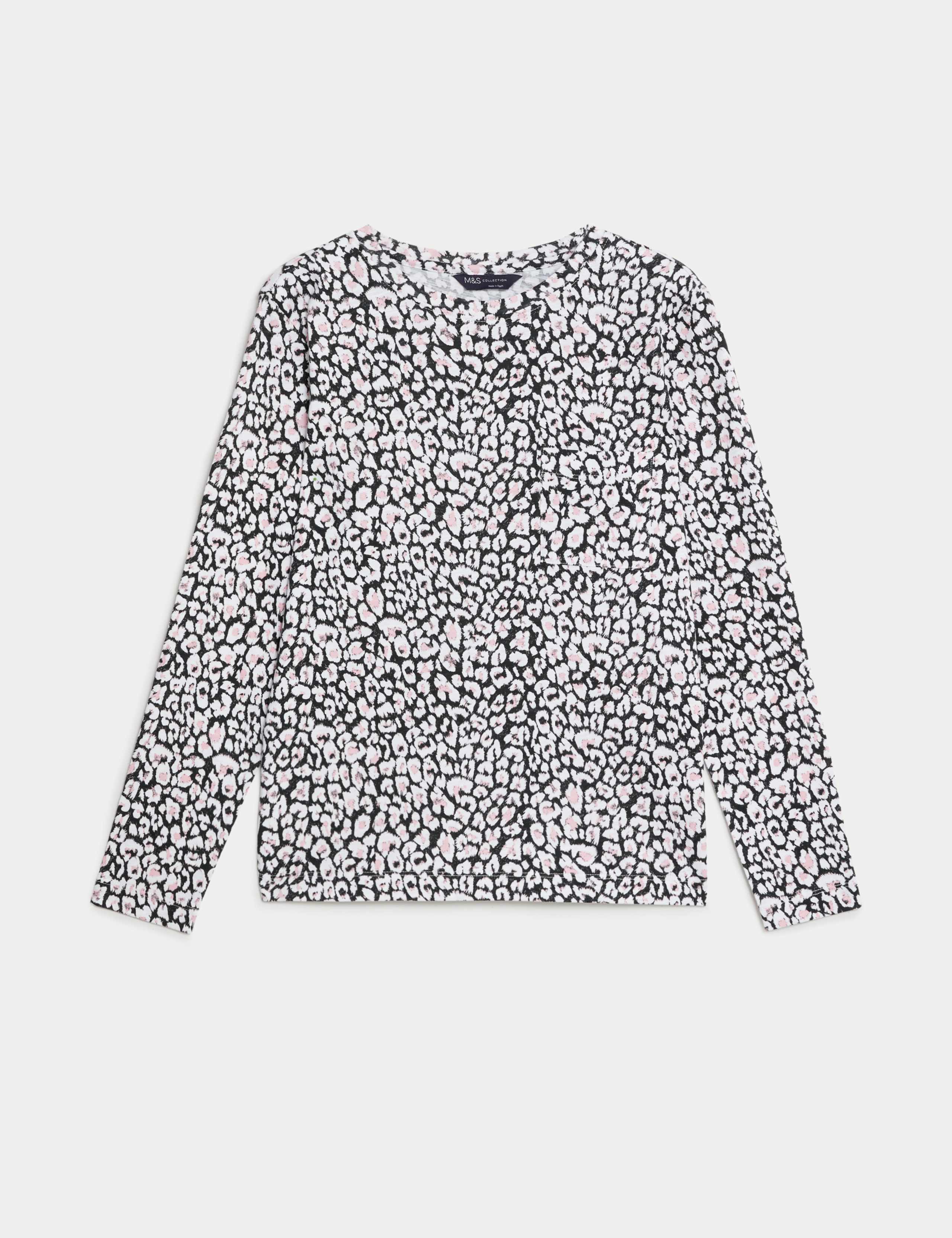 Pure Cotton Animal Print Pocket Top 2 of 5