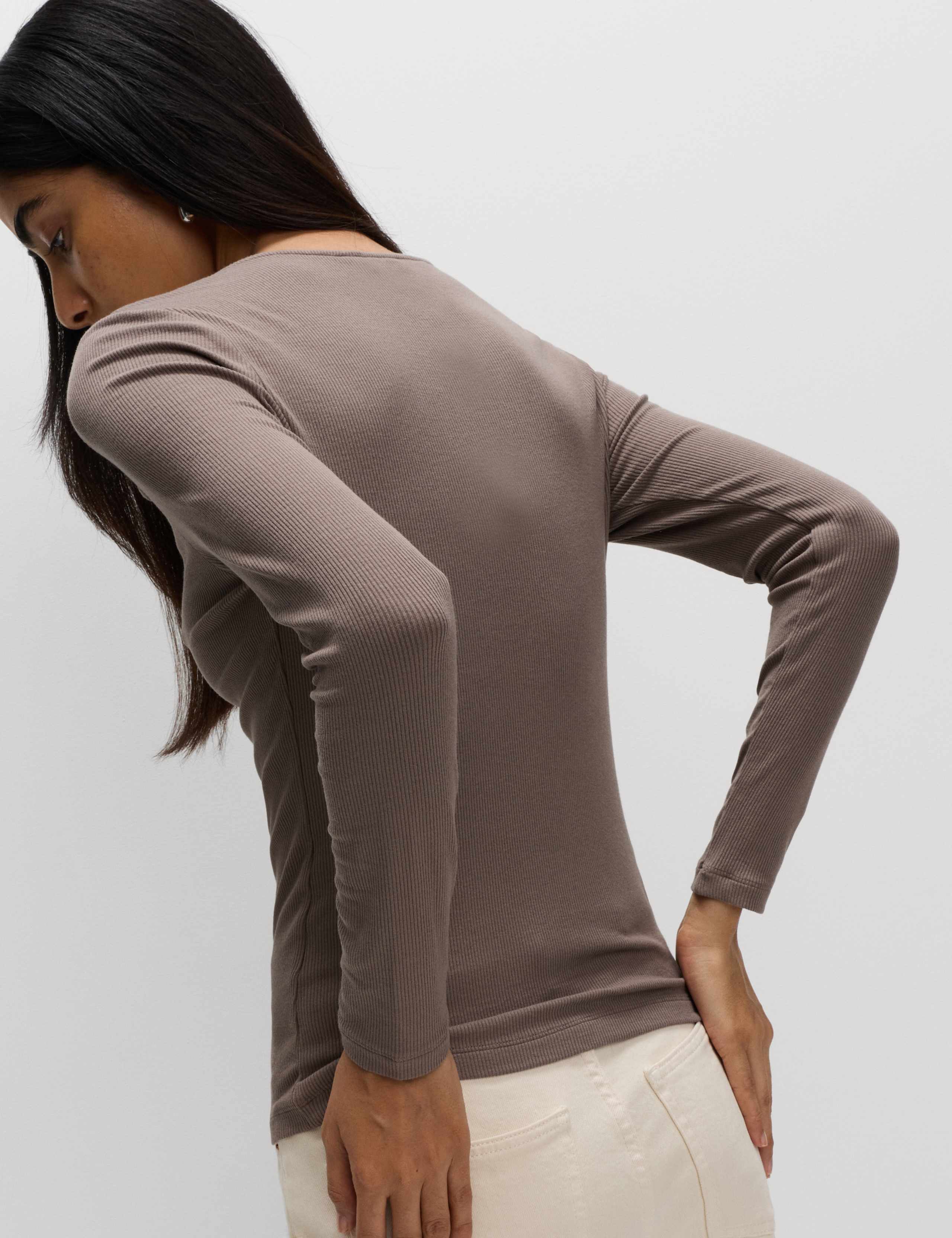 Ribbed Twist Front Top 5 of 5