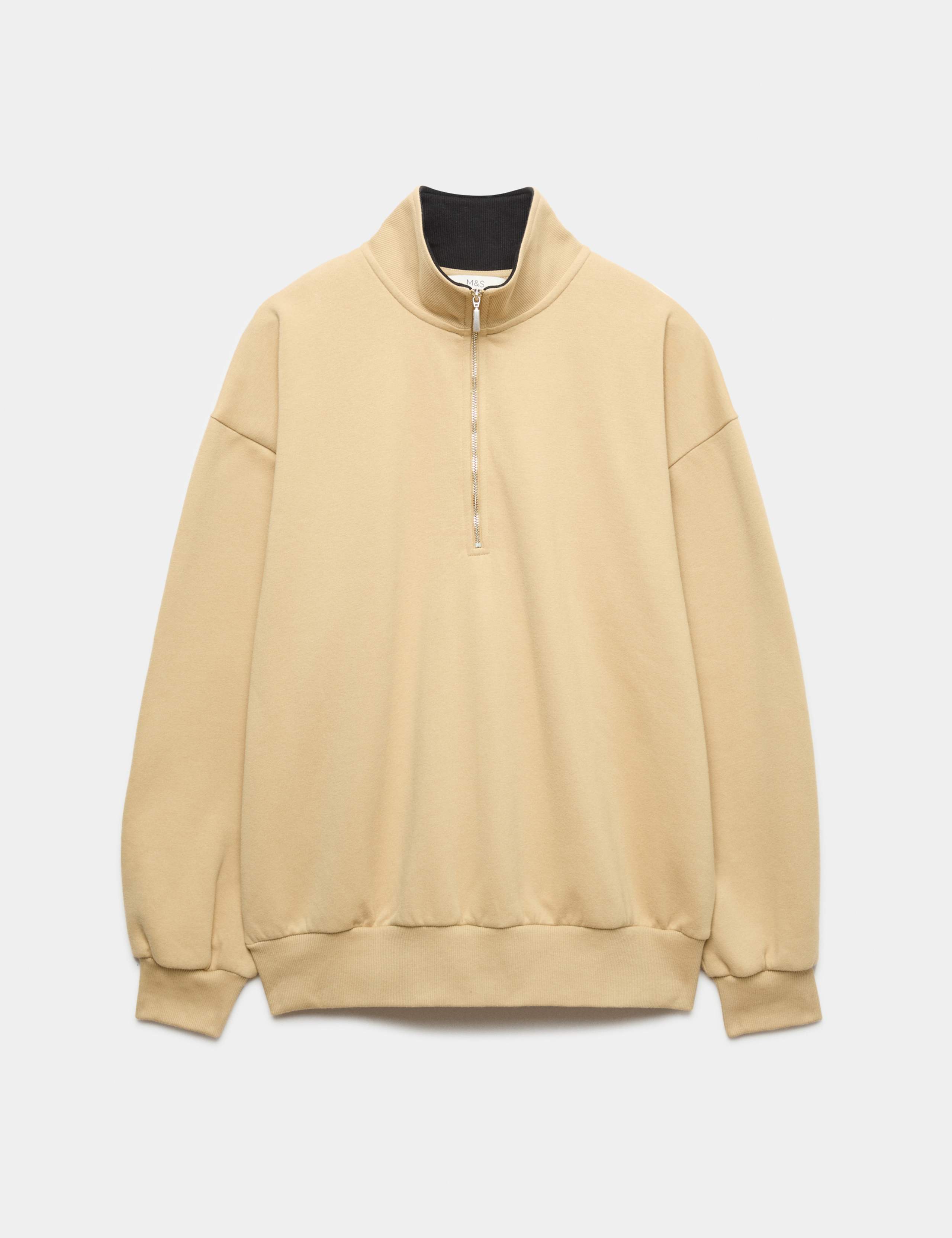 Cotton Rich Graphic Half Zip Sweatshirt 2 of 7