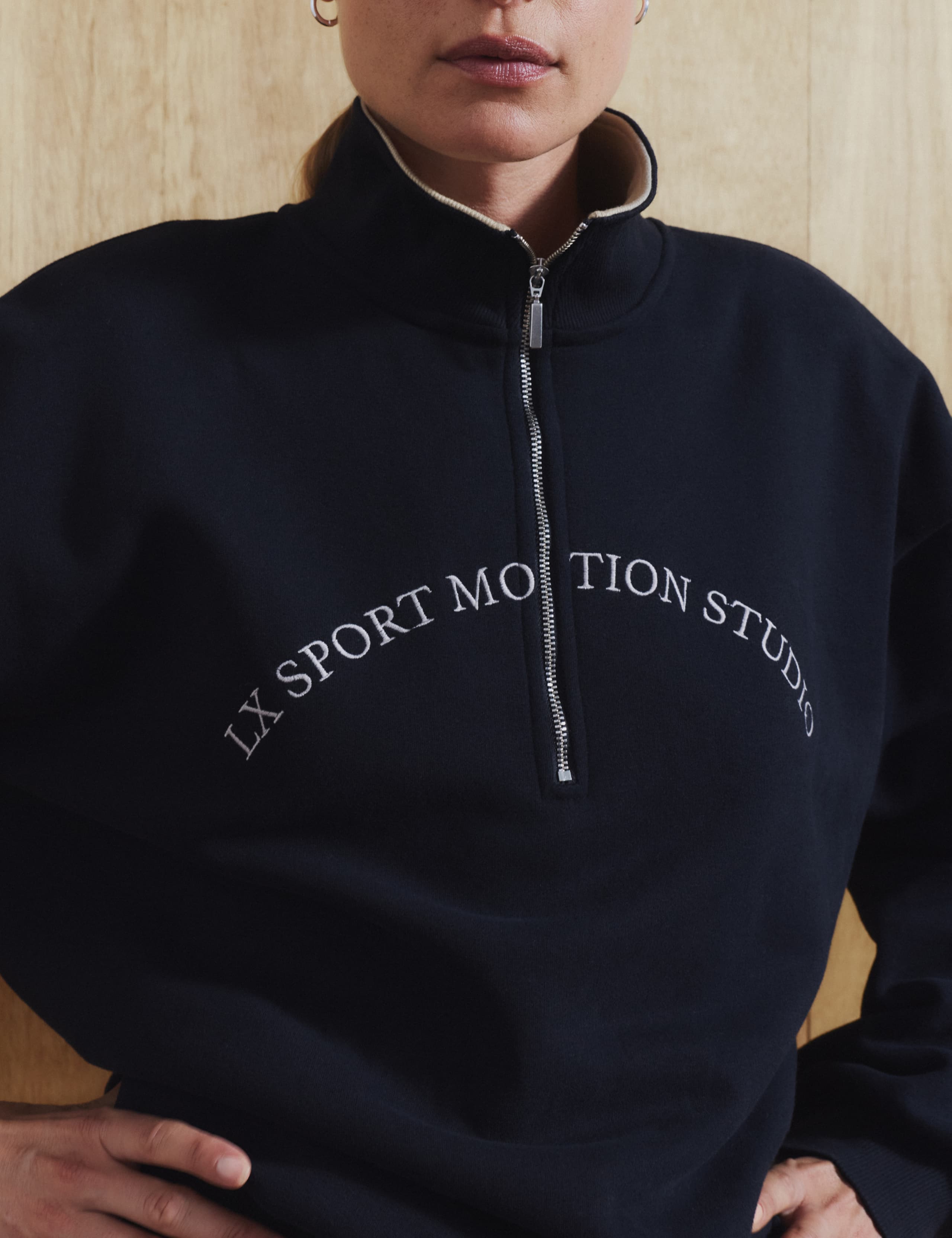Cotton Rich Graphic Half Zip Sweatshirt 5 of 8