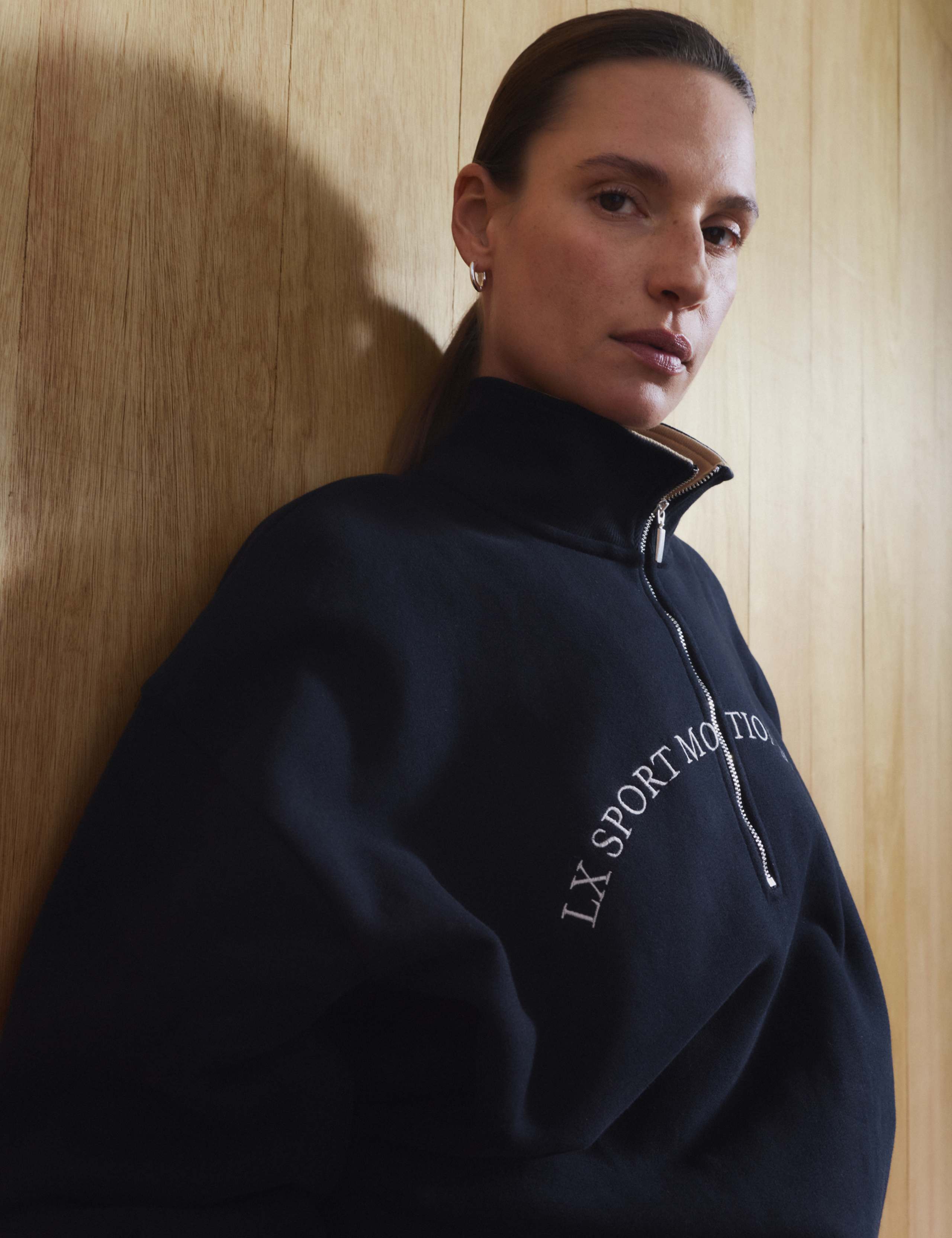 Cotton Rich Graphic Half Zip Sweatshirt 8 of 8